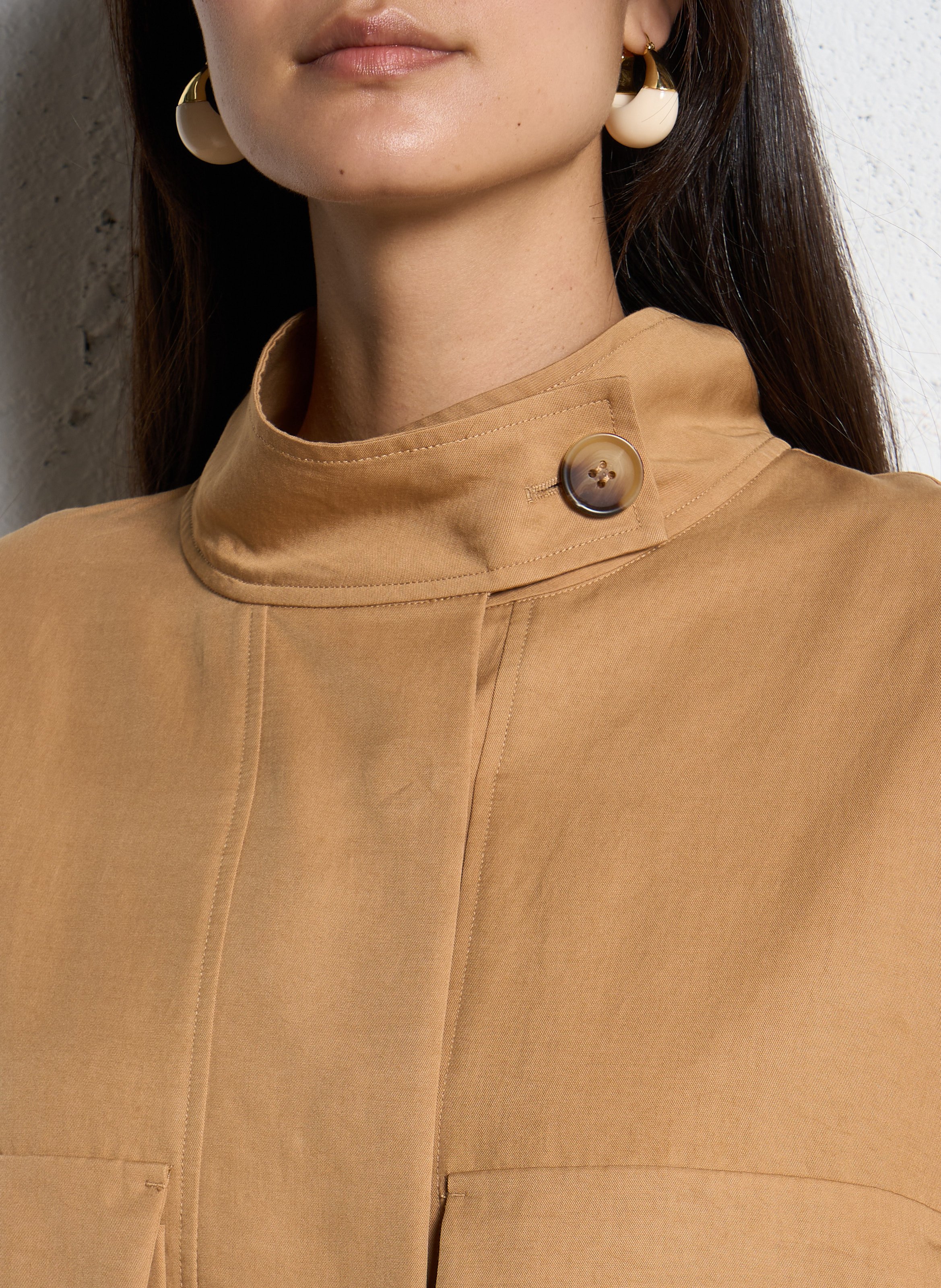 Veste courte col montant SUNCOO Beige