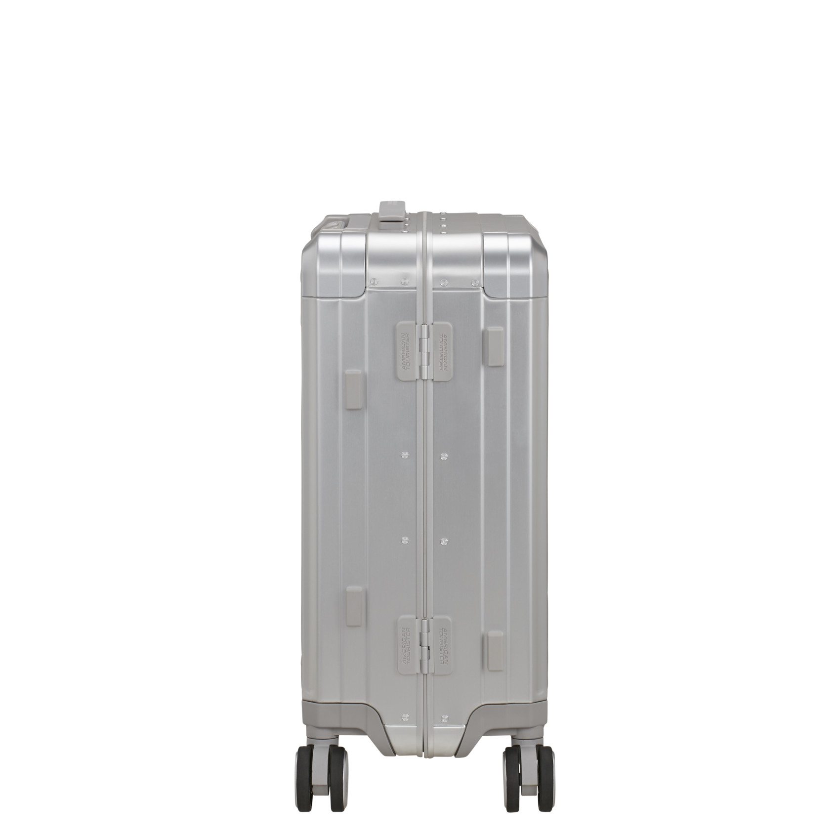 Aluminum suitcase with 4 wheels size S AMERICAN TOURISTER Silver
