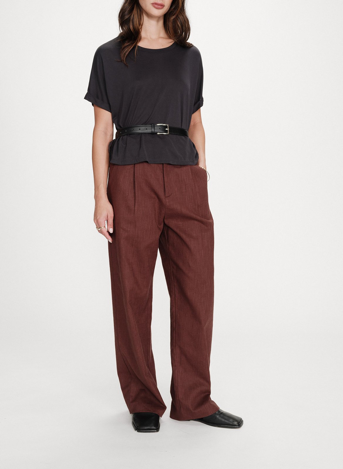 Tee-shirt col rond GRACE ET MILA Noir