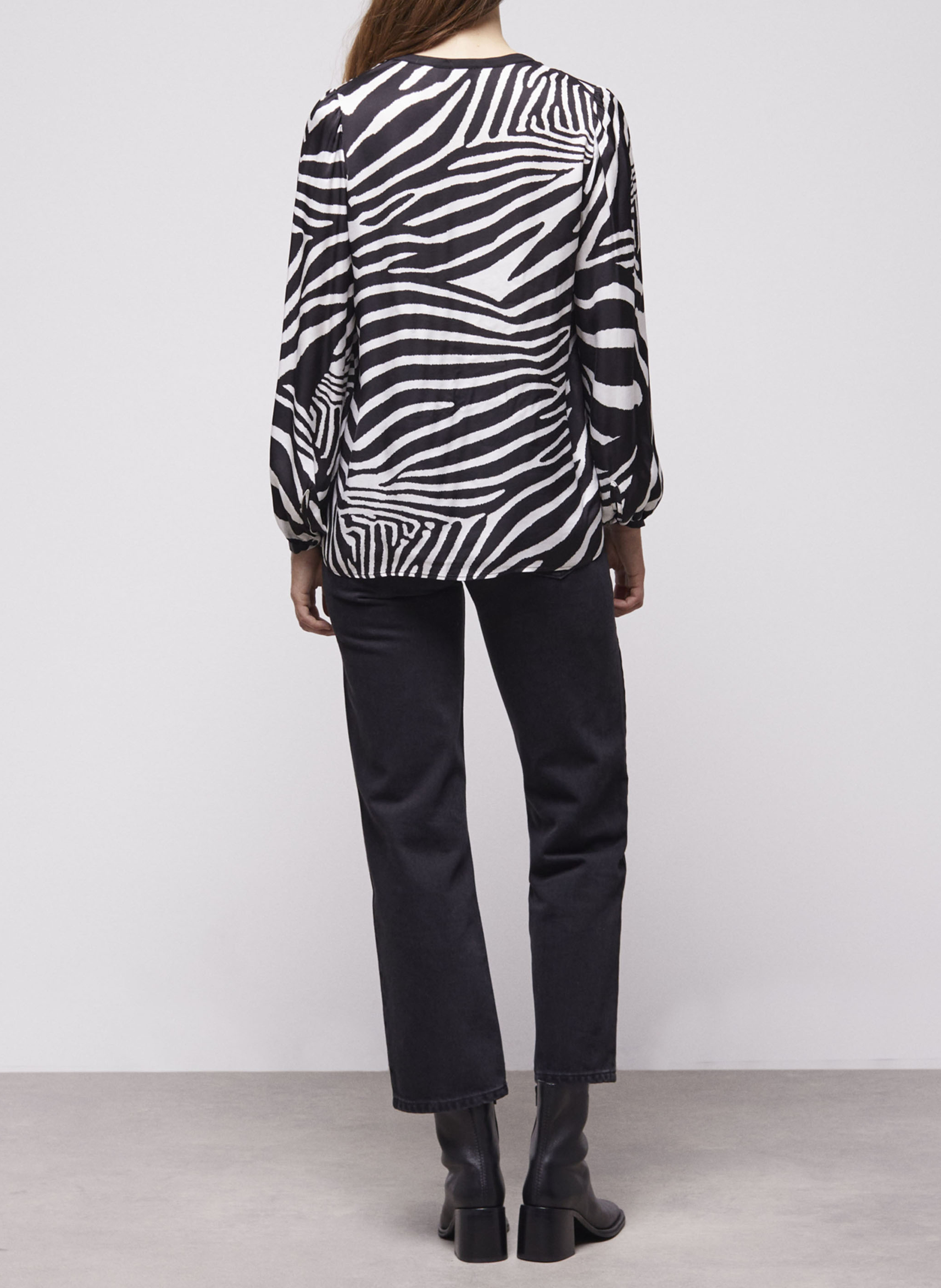 Top fluide à motif zébré THE KOOPLES Noir