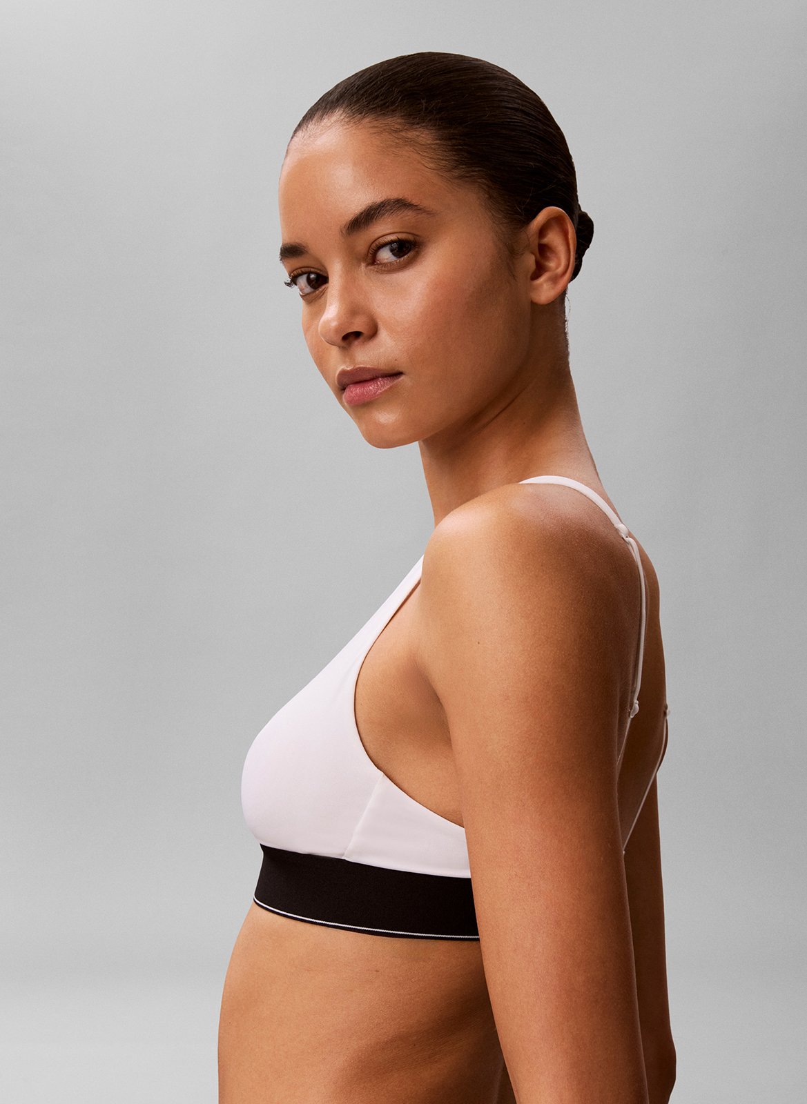 Soutien-gorge triangle monogramme CALVIN KLEIN UNDERWEAR Blanc