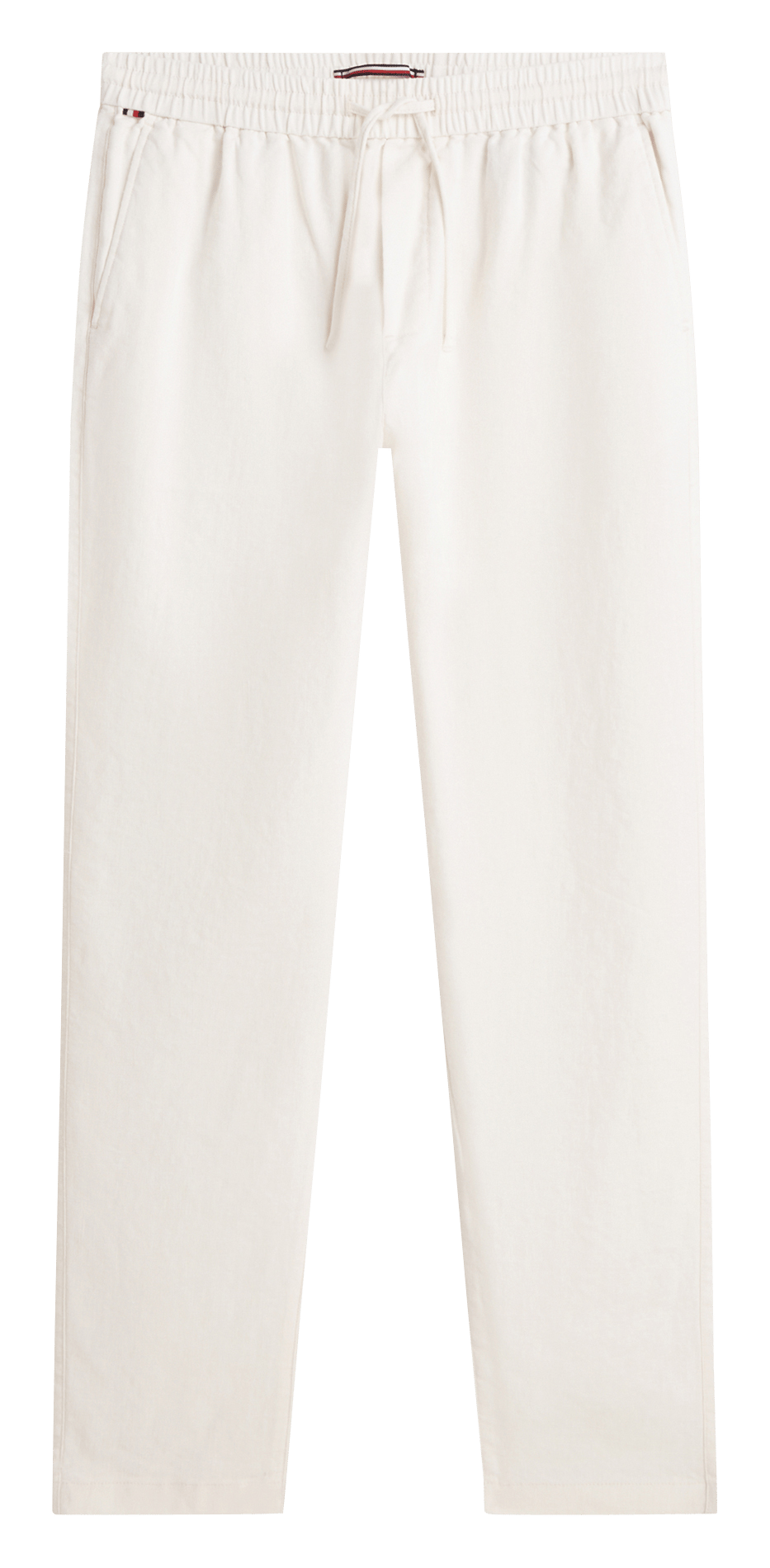 Solid slim linen blend trousers TOMMY HILFIGER Yellow