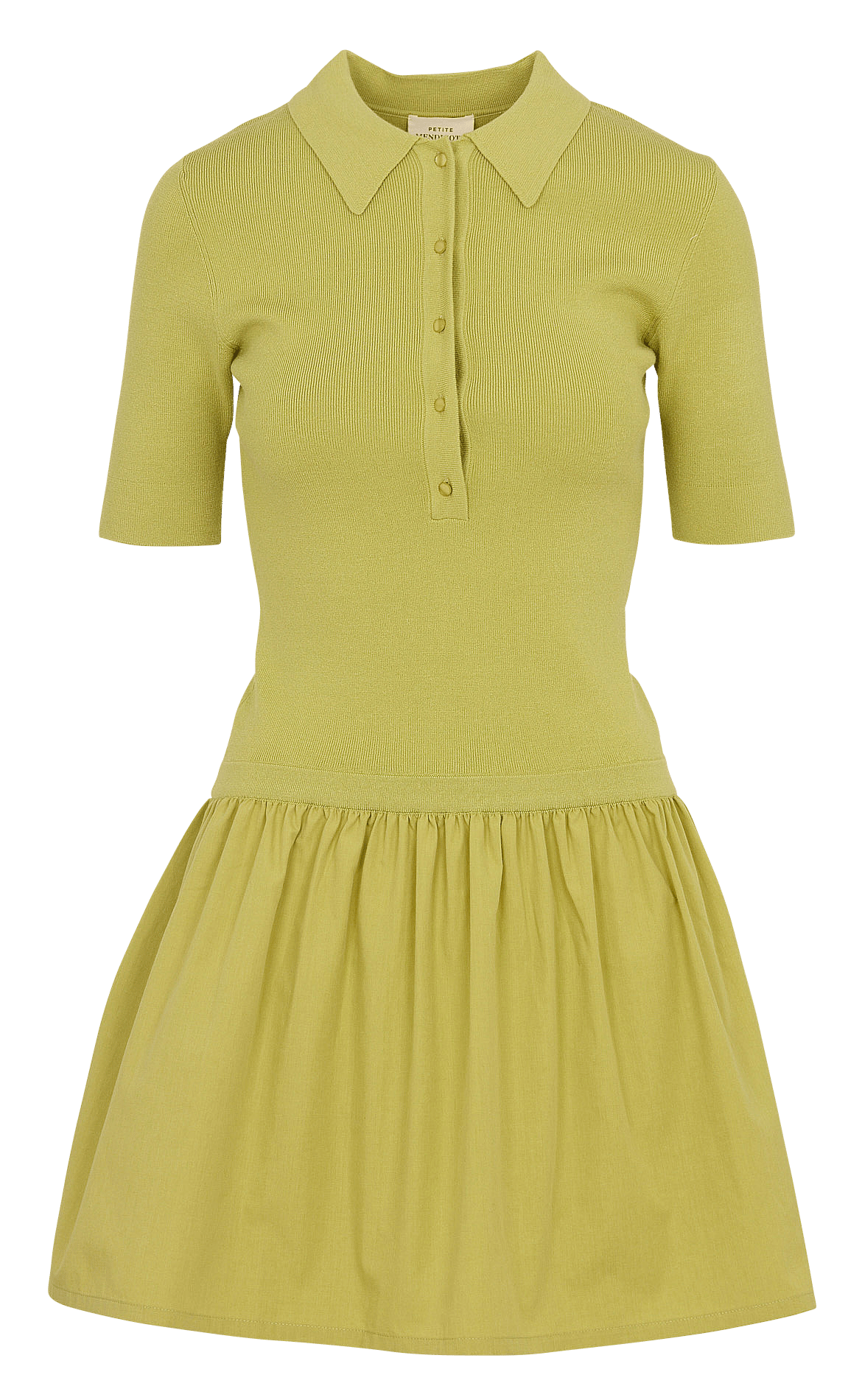 Korte, gebreide jurk PETITE MENDIGOTE Groen