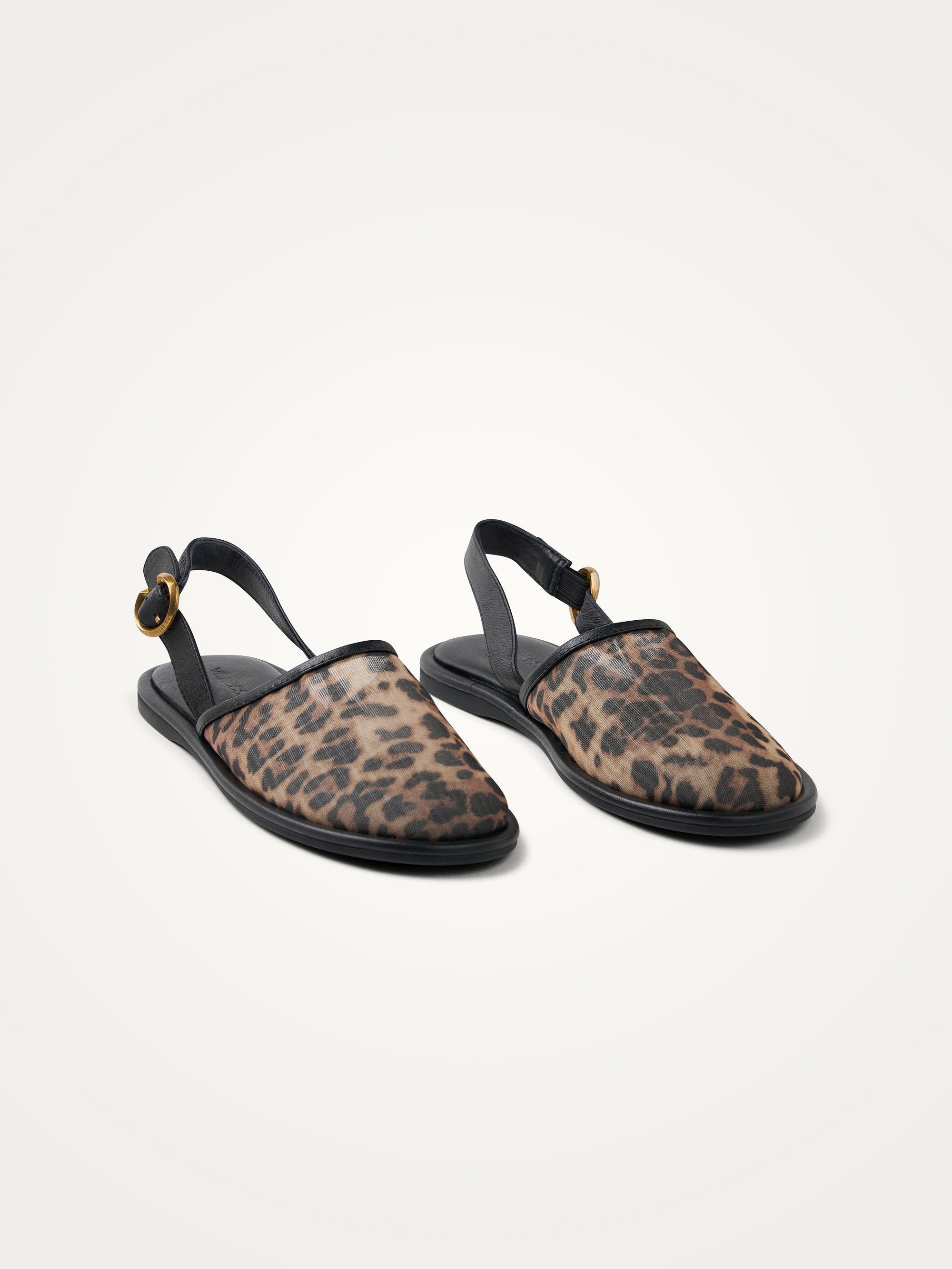 Woven slingback sandals with strap VANESSA WU Sheer