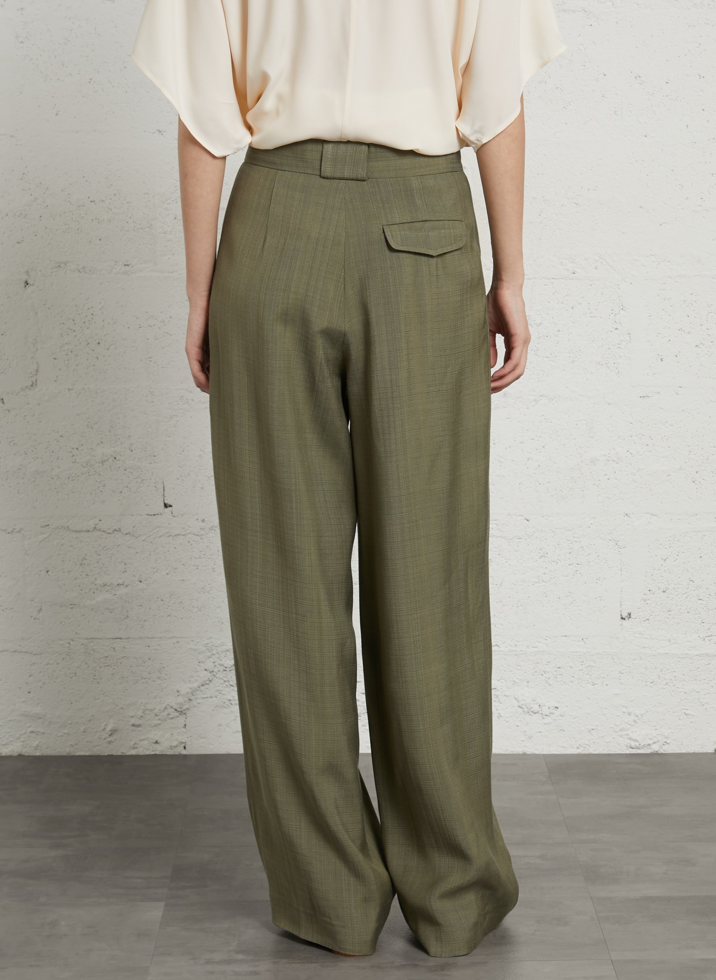 Azawood - Weite Hose mit hohem Bund MARGAUX LONNBERG Khaki