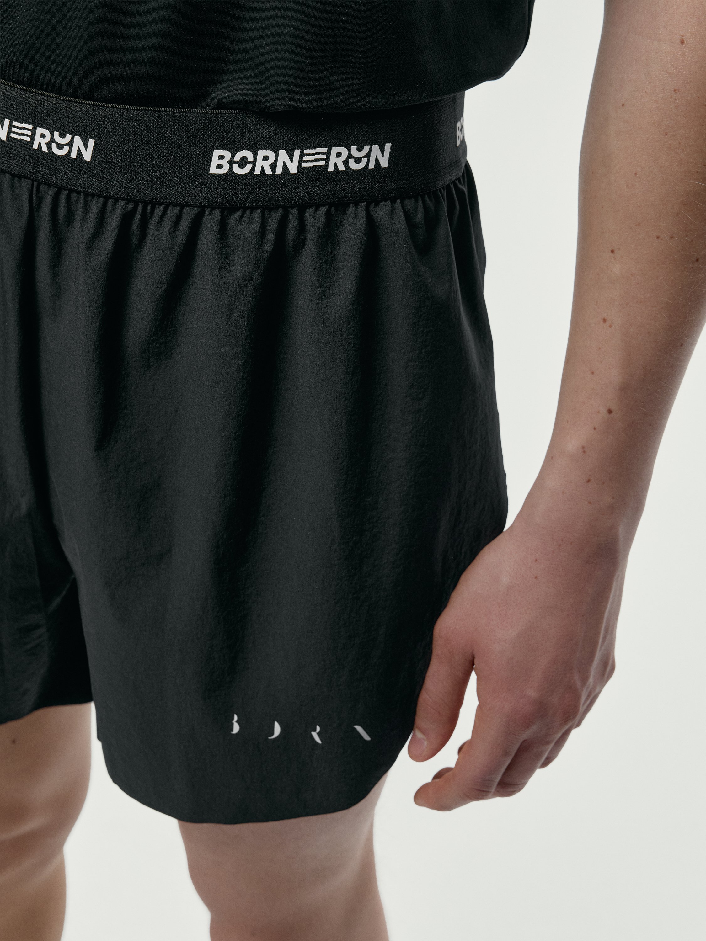 Men's running sports shorts BORN Black