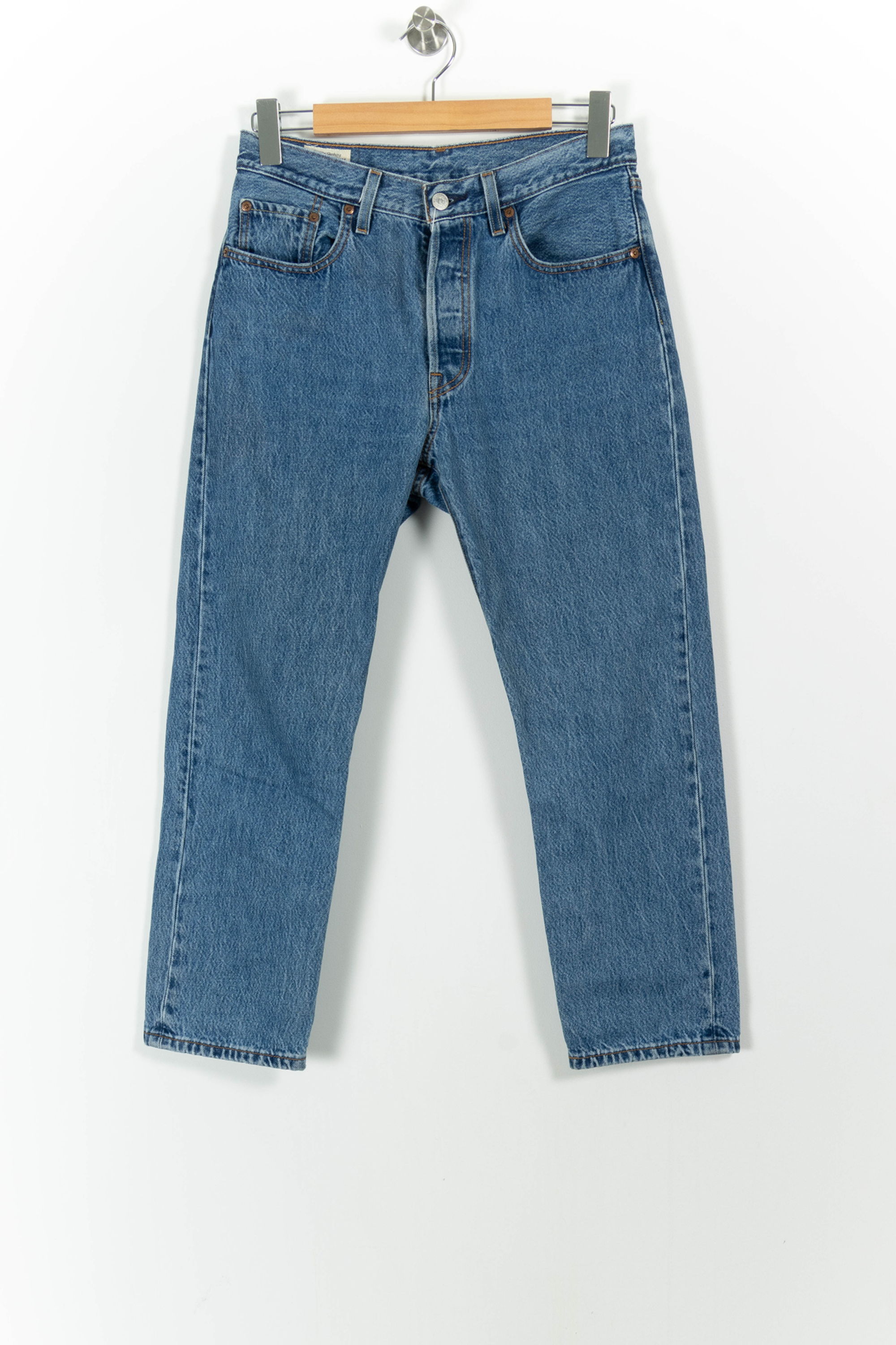 Cropped slim jeans with studs LEVI'S - Seconde main Blue