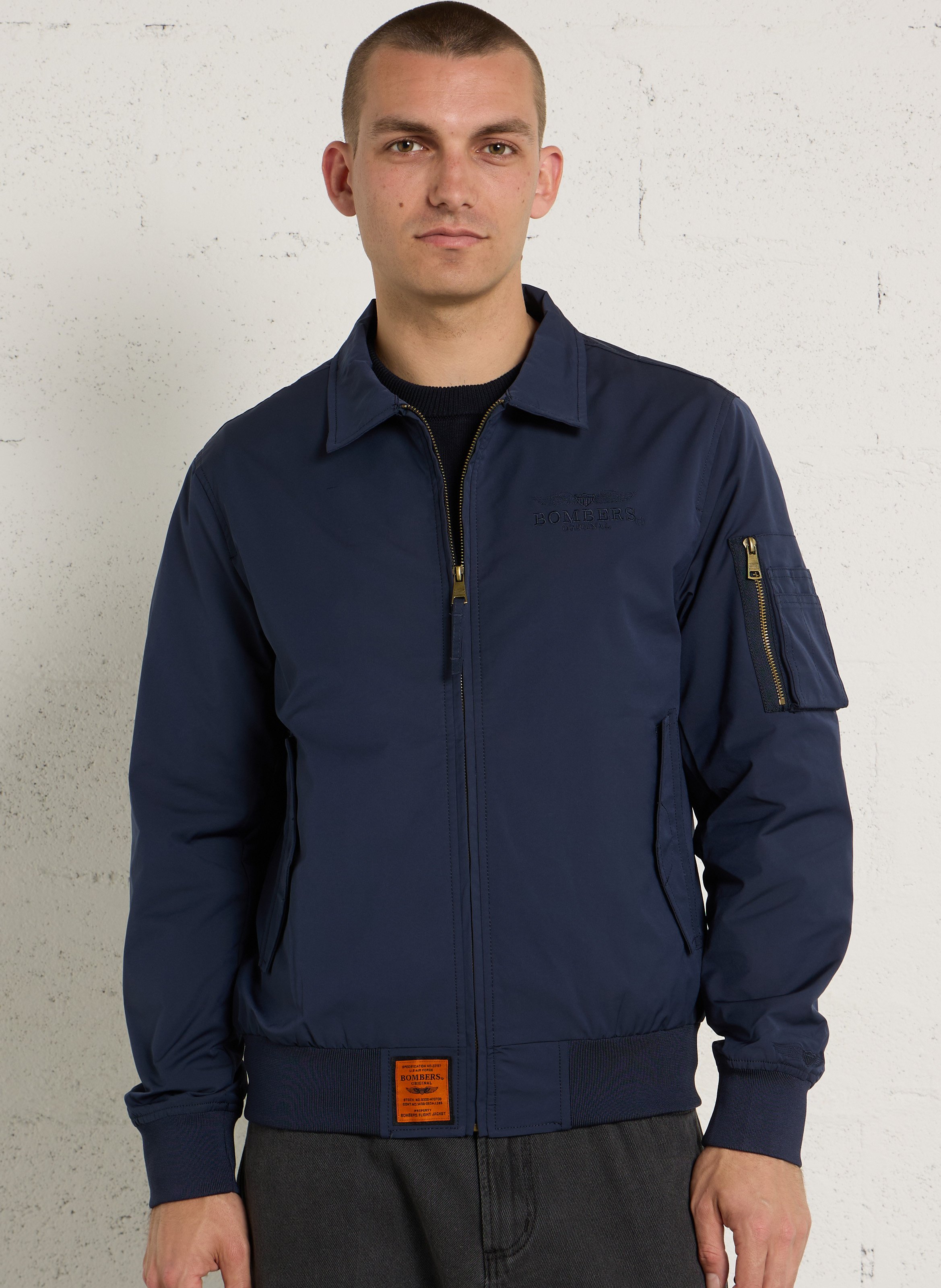 Oversized jack met klassieke kraag BOMBERS ORIGINAL