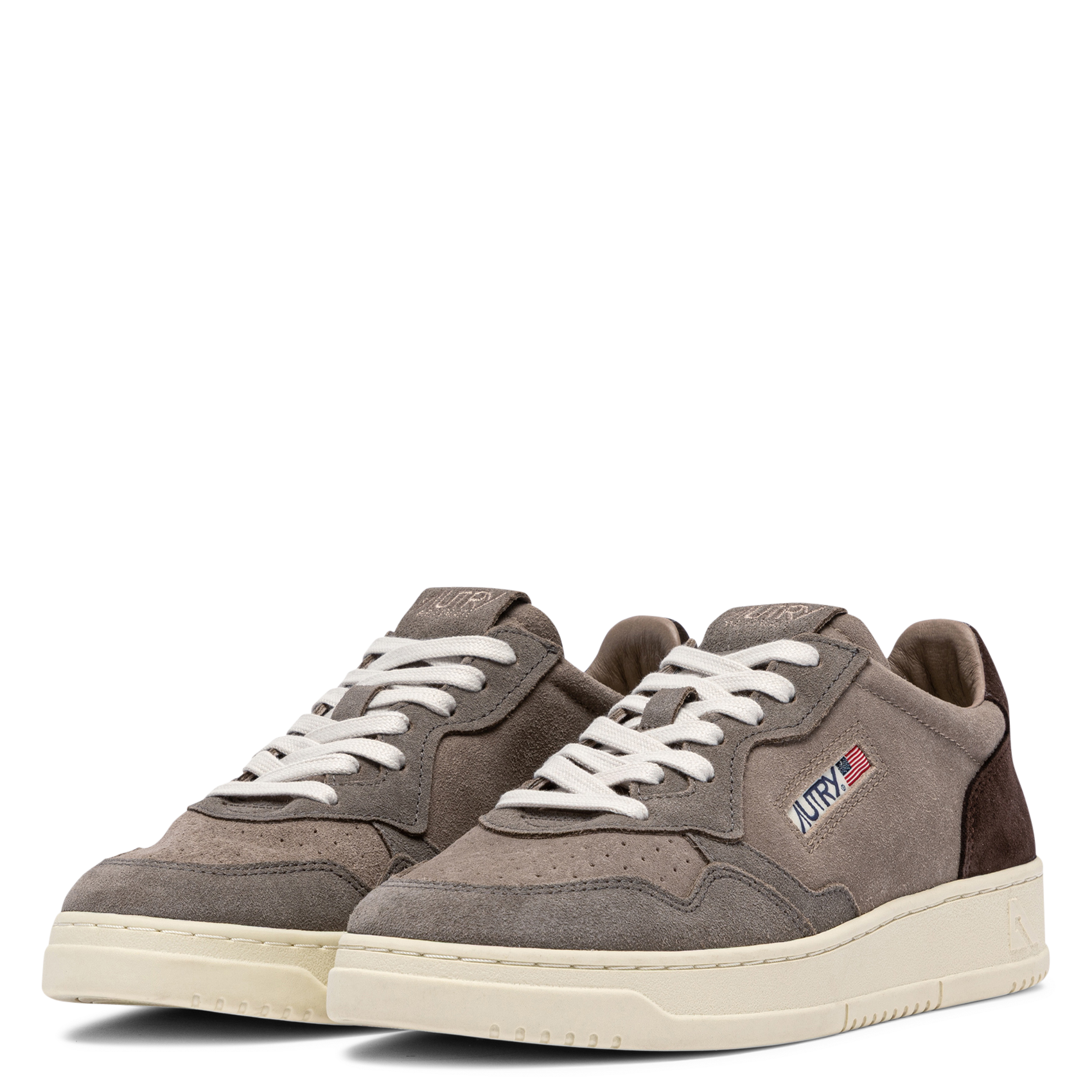 Niedrige Sneaker aus Leder-Mix | Braun AUTRY Herren