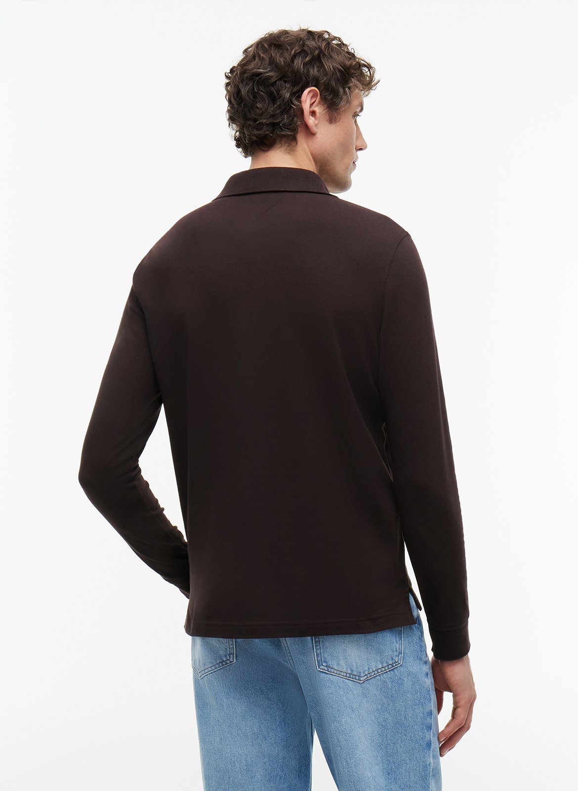 Polo regular-fit en coton bio mélangé  TOMMY HILFIGER Marron