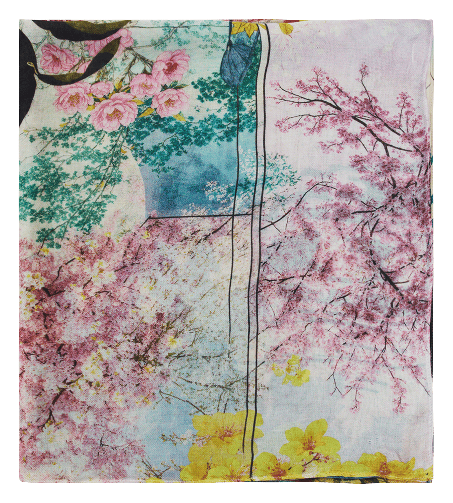 Printed rectangular floaty scarf DESIGUAL Multicolored