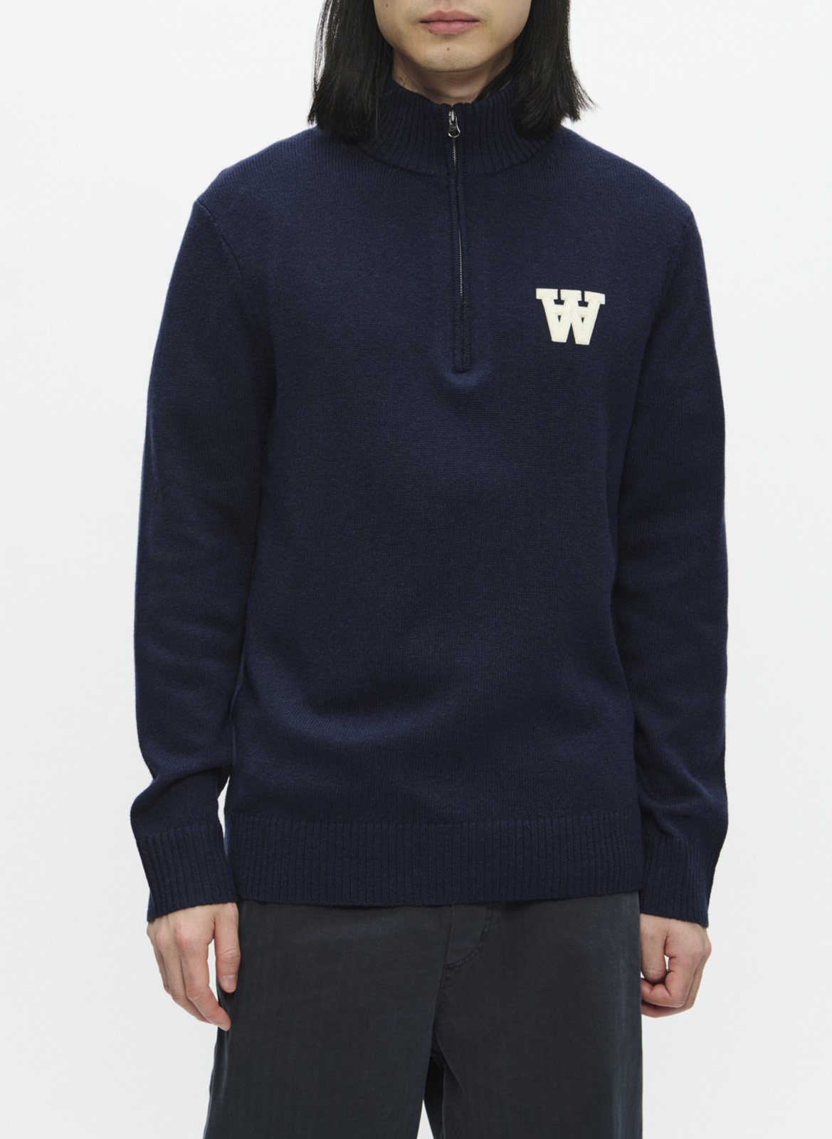 Pull droit en laine WOOD WOOD Bleu