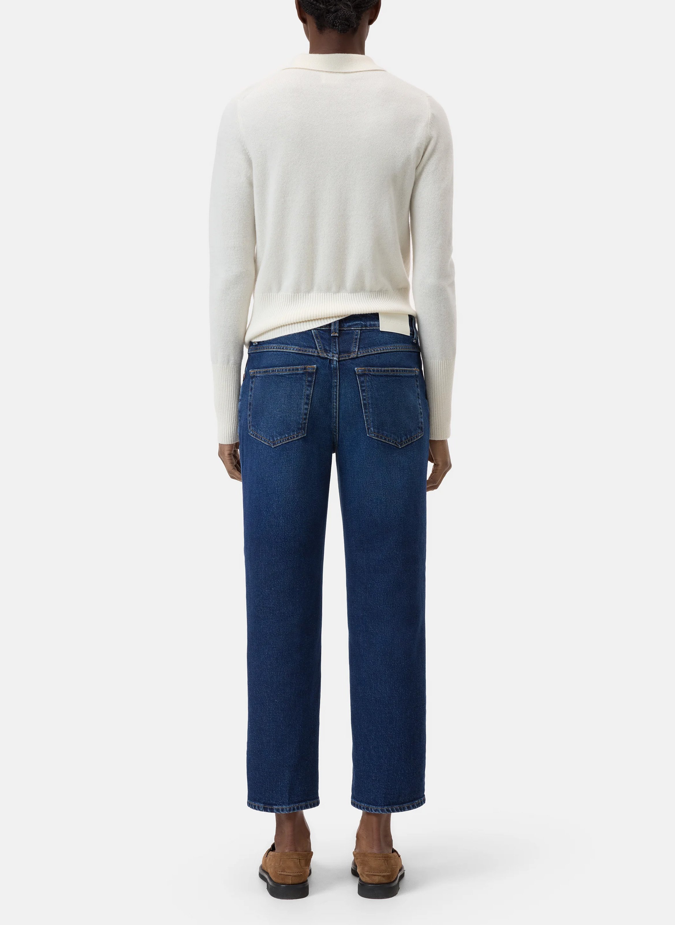 Cotton-blend straight-leg jeans CLOSED Blue
