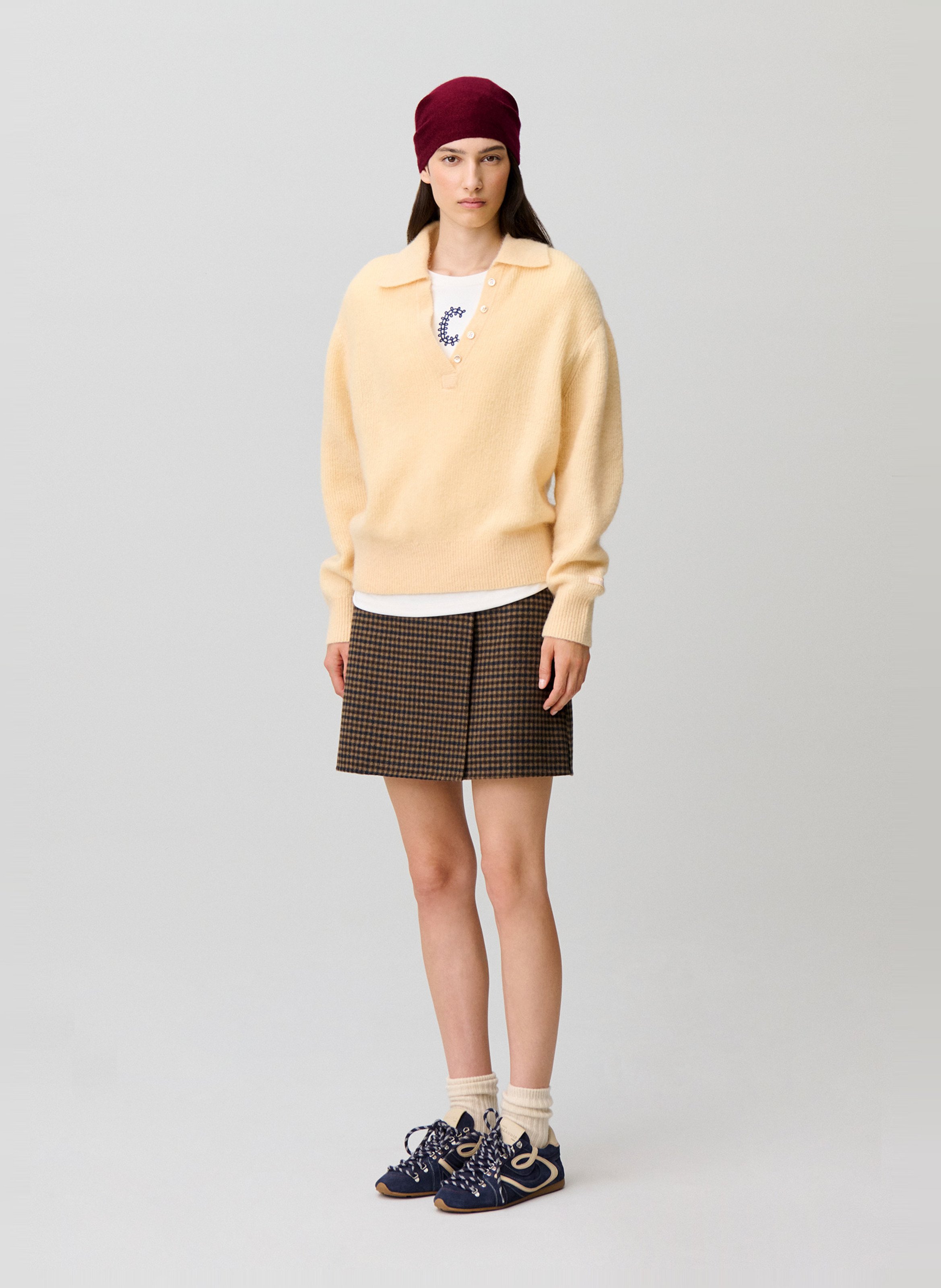 Pull droit en laine mélangée CLAUDIE PIERLOT Jaune