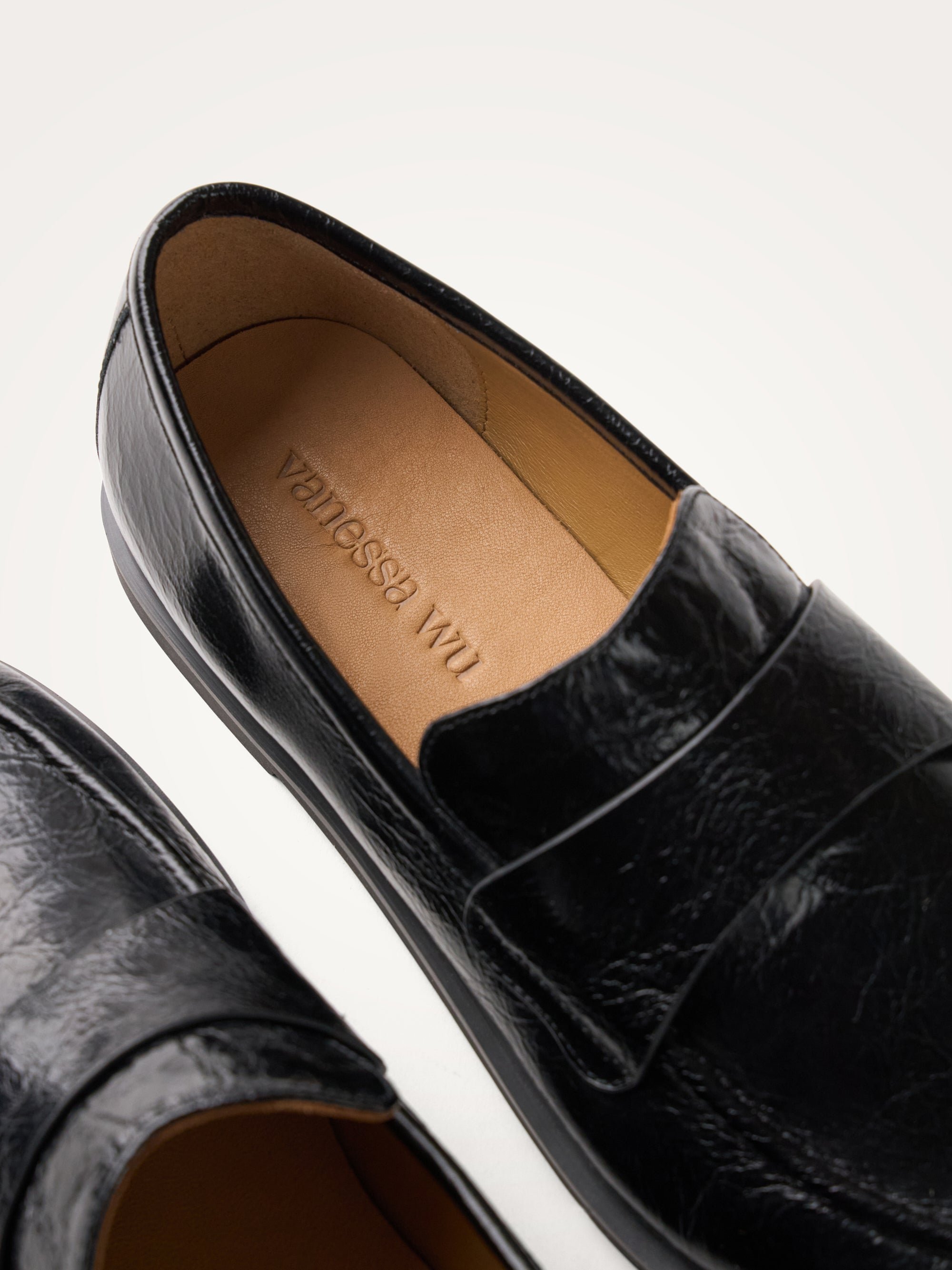 Flat heel moccasins with round toe | Black VANESSA WU Women