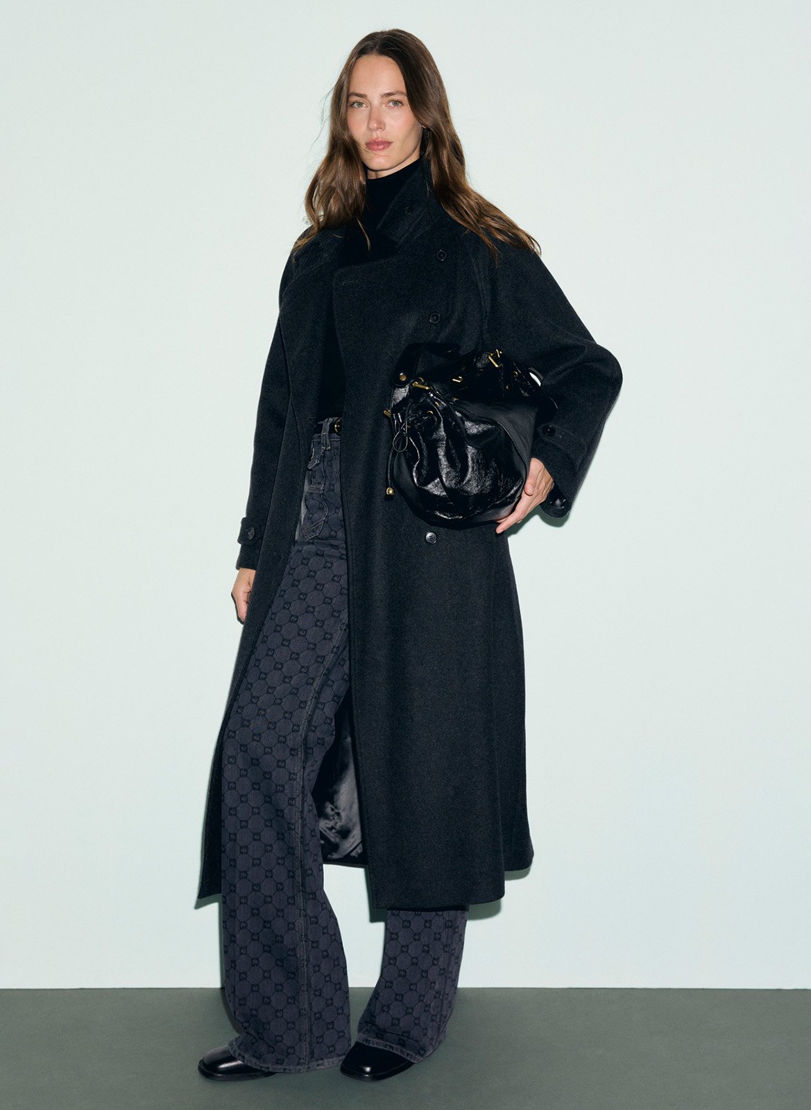 Long belted plain trench coat GERARD DAREL Grey