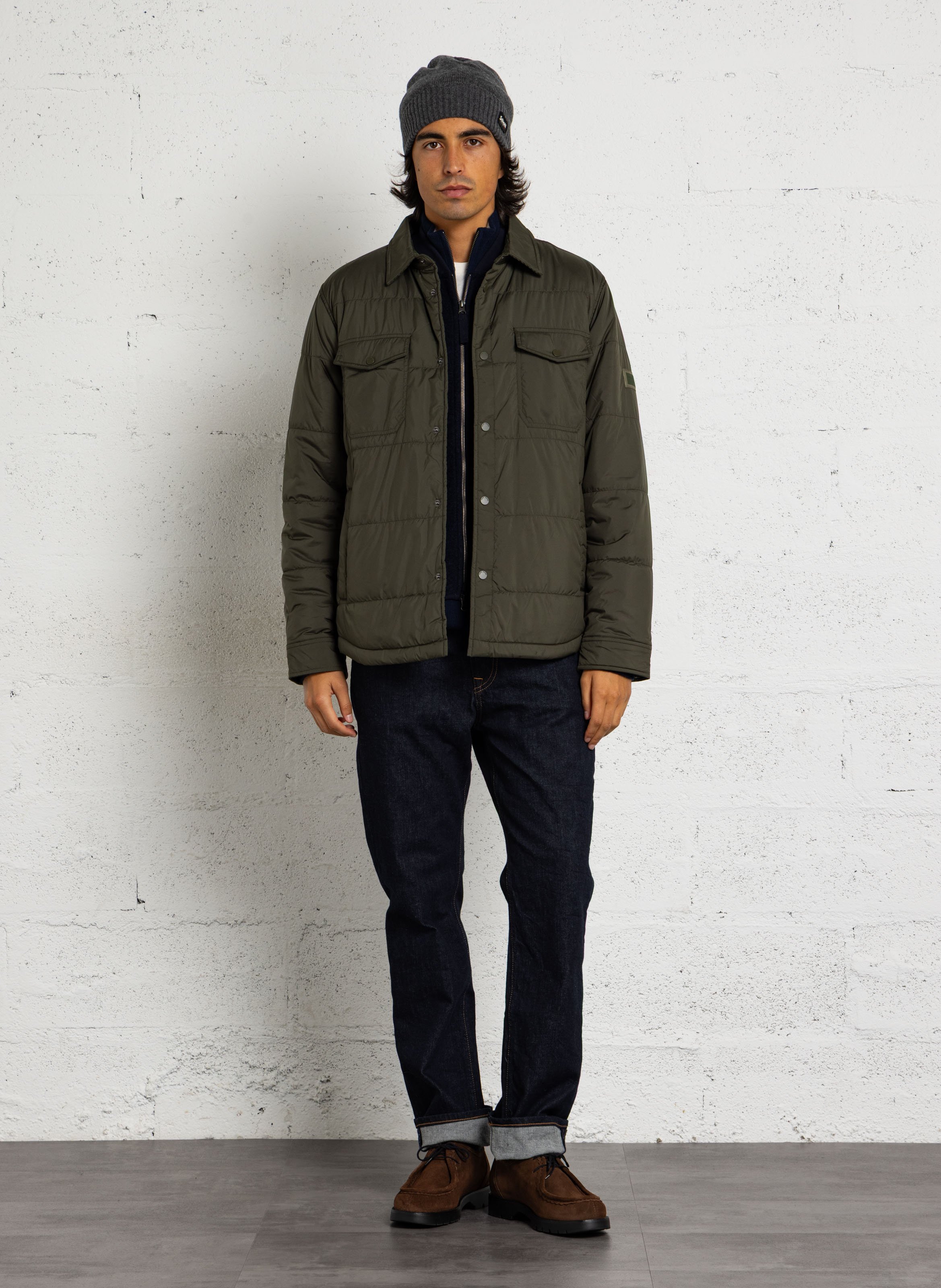 Gerader Steppblouson mit klassischem Kragen PEPE JEANS Grun