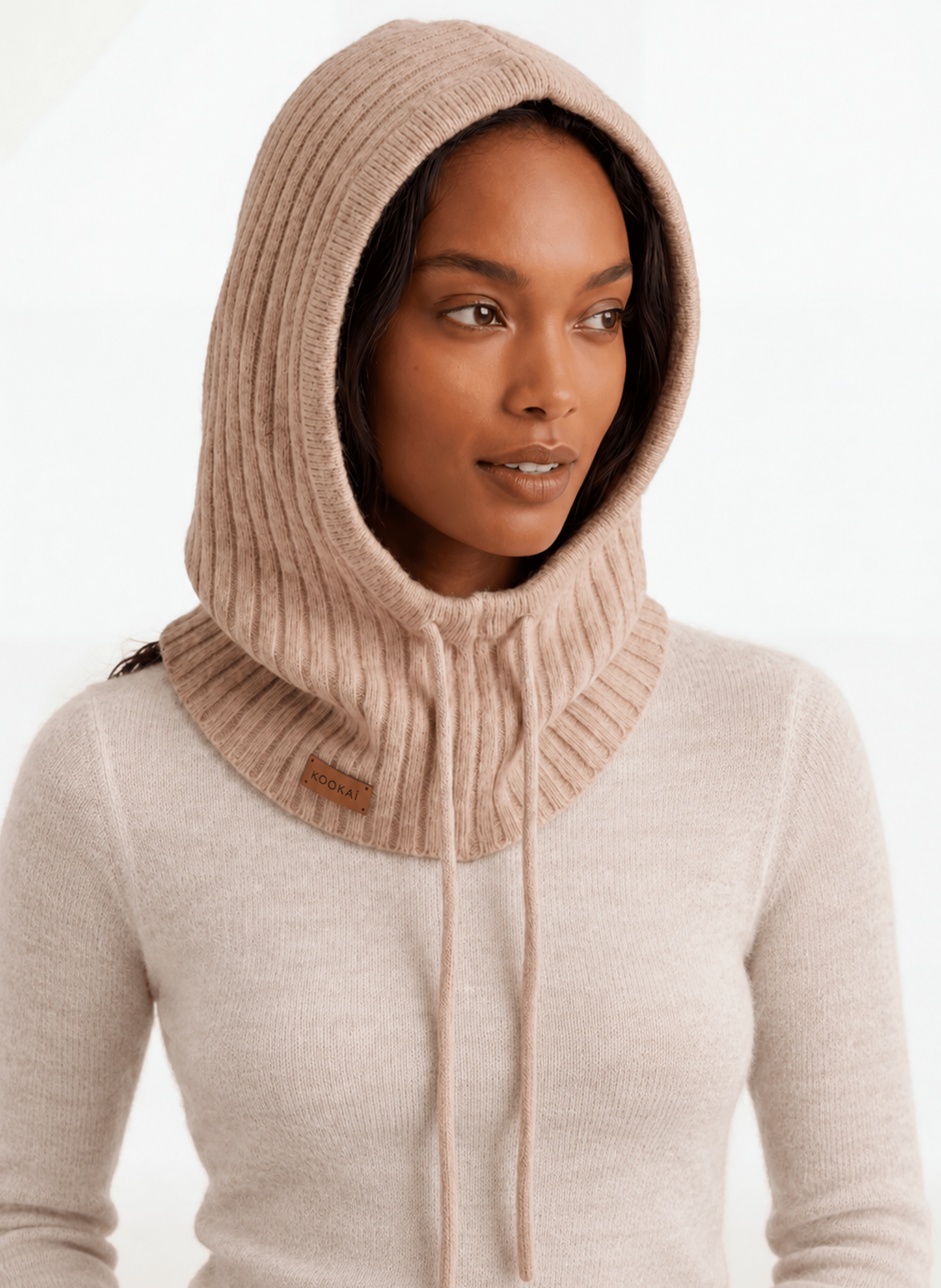 Wool-blend balaclava KOOKAI Beige