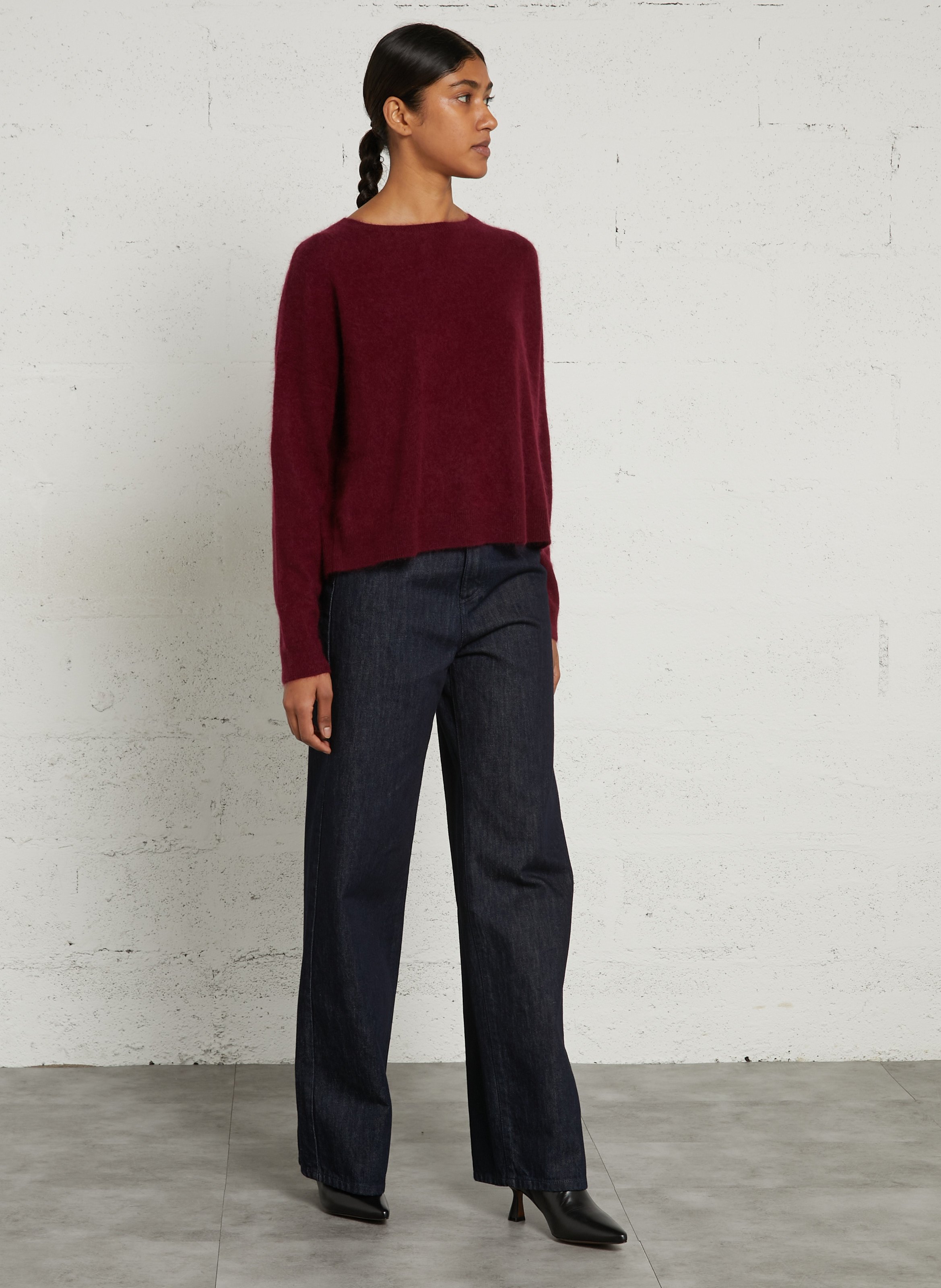 Straight wool-blend sweater SUD EXPRESS Red