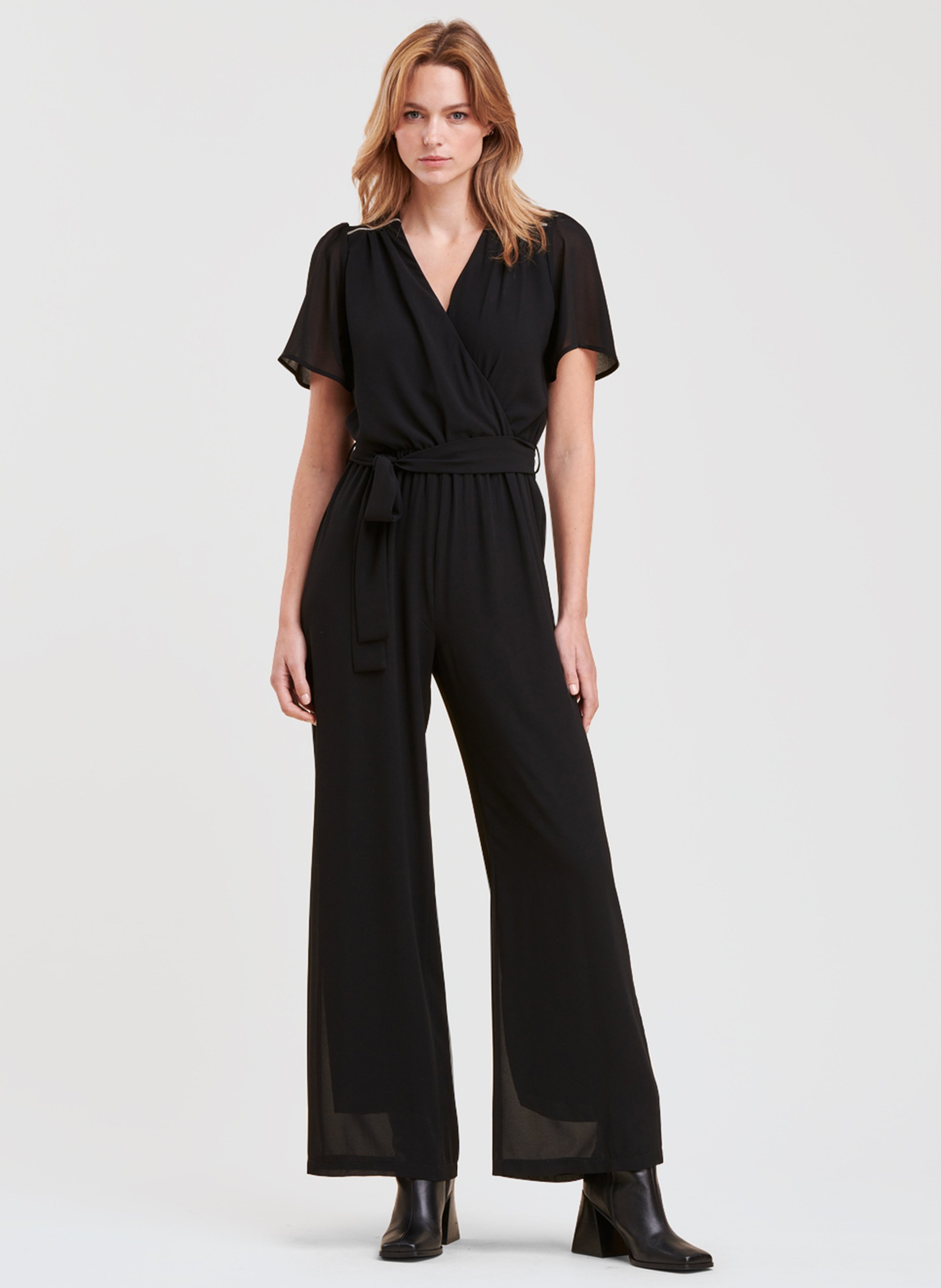Jumpsuit Met Overslag Noir La Fee Maraboutee Dames Place des Tendances