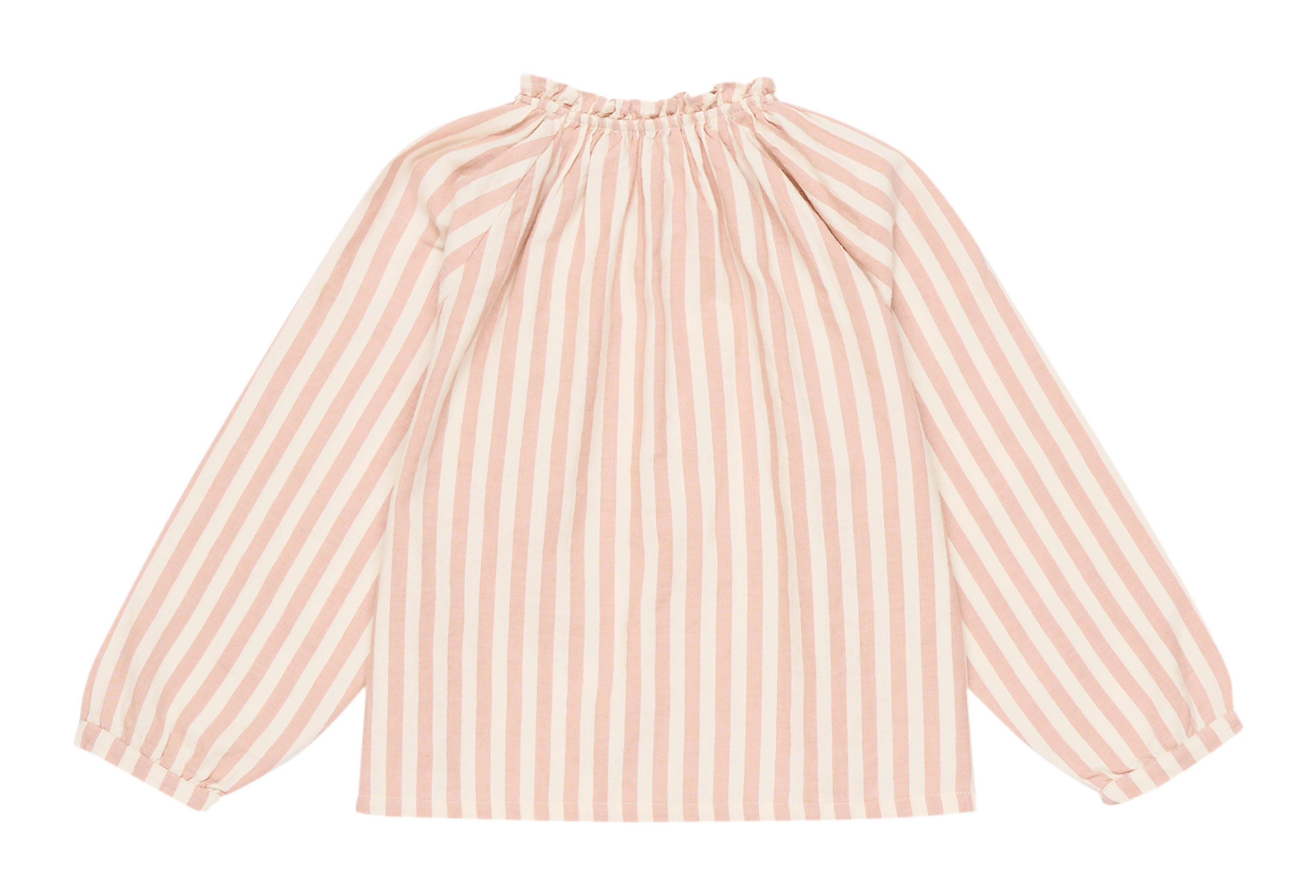 Top à rayures en coton mélangé Rose