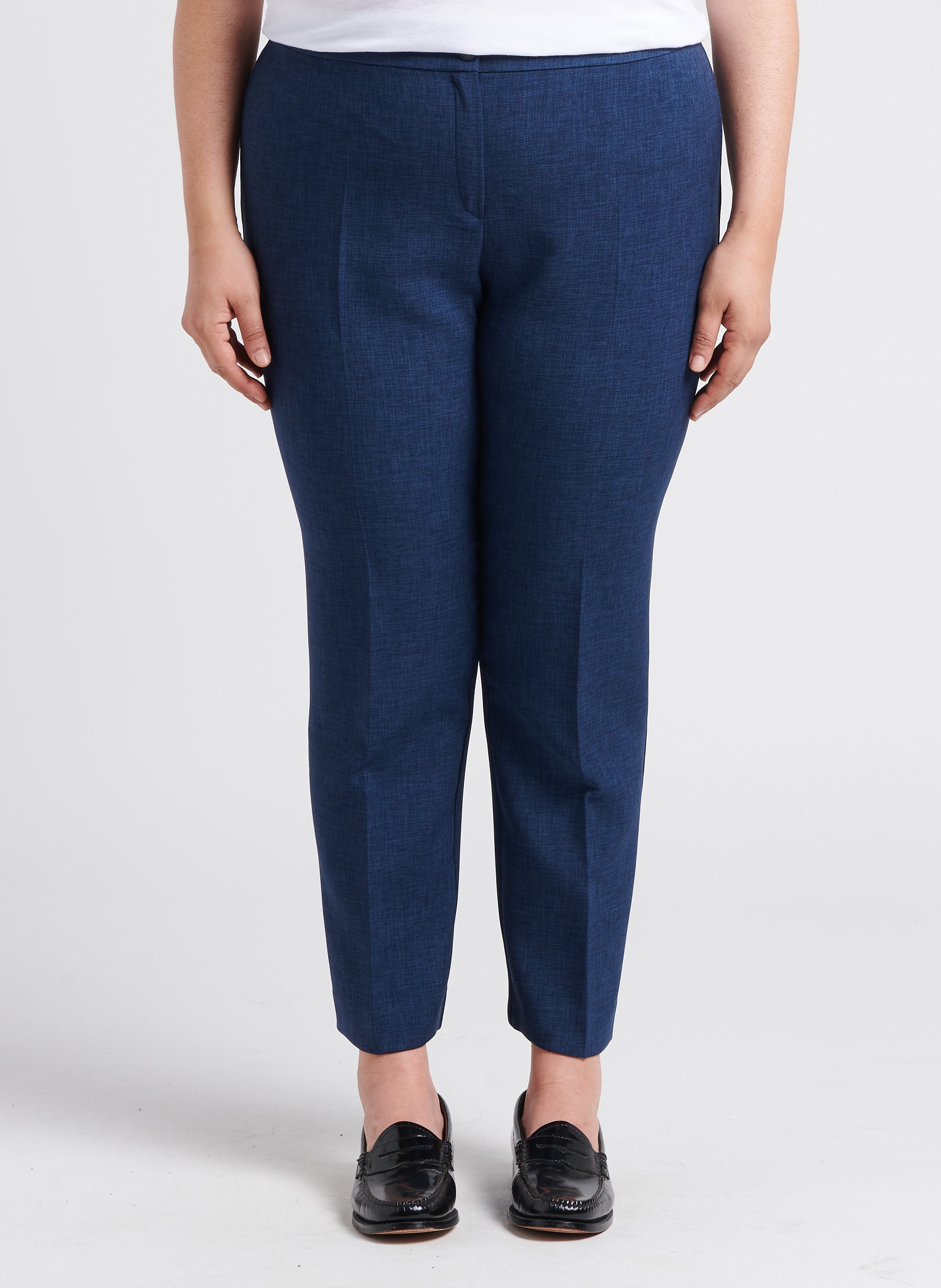 Pantalon droit à pince taille haute  PERSONA by Marina Rinaldi Bleu