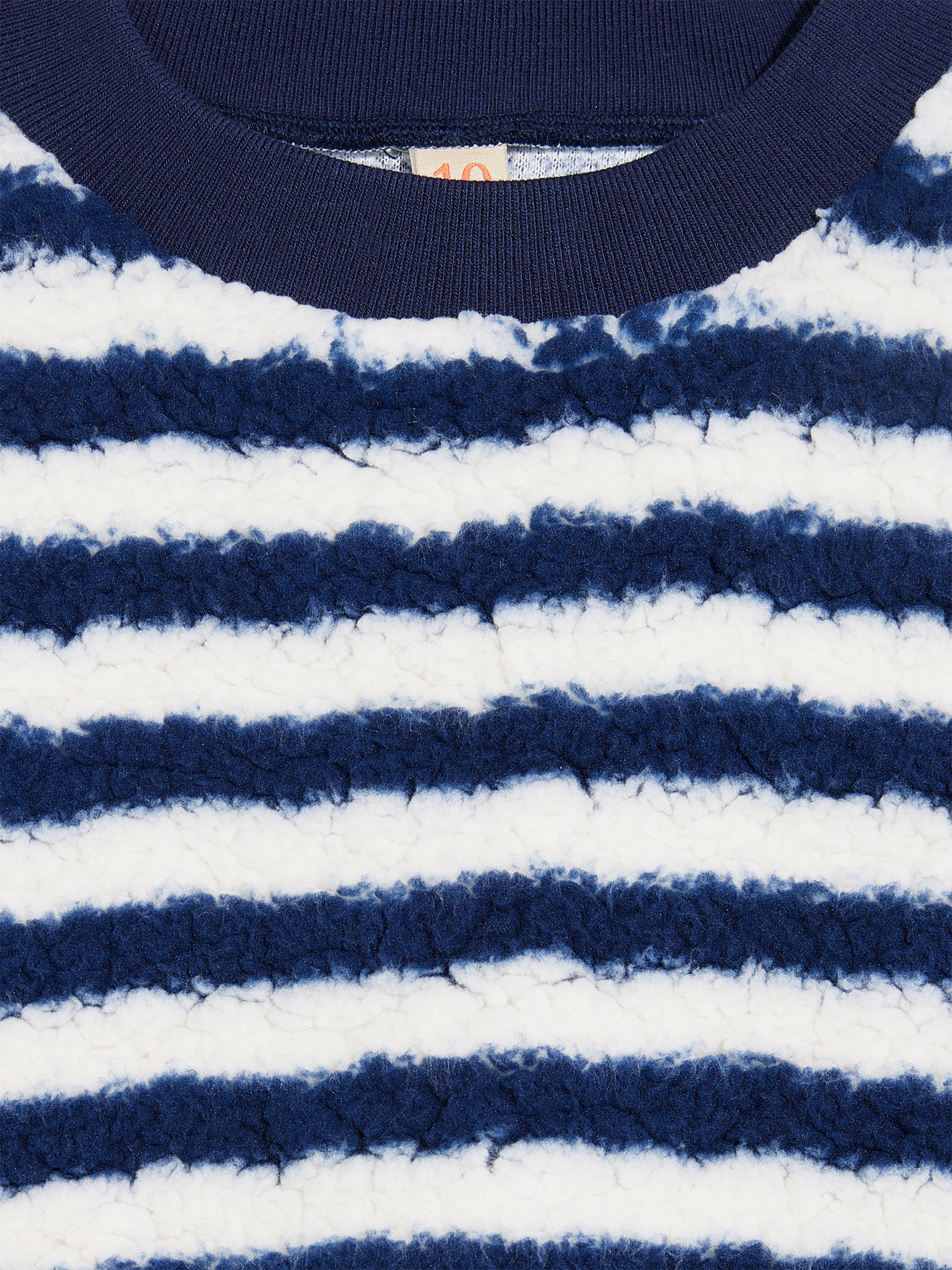 Round-neck striped Sherpa sweatshirt BELLEROSE Blue