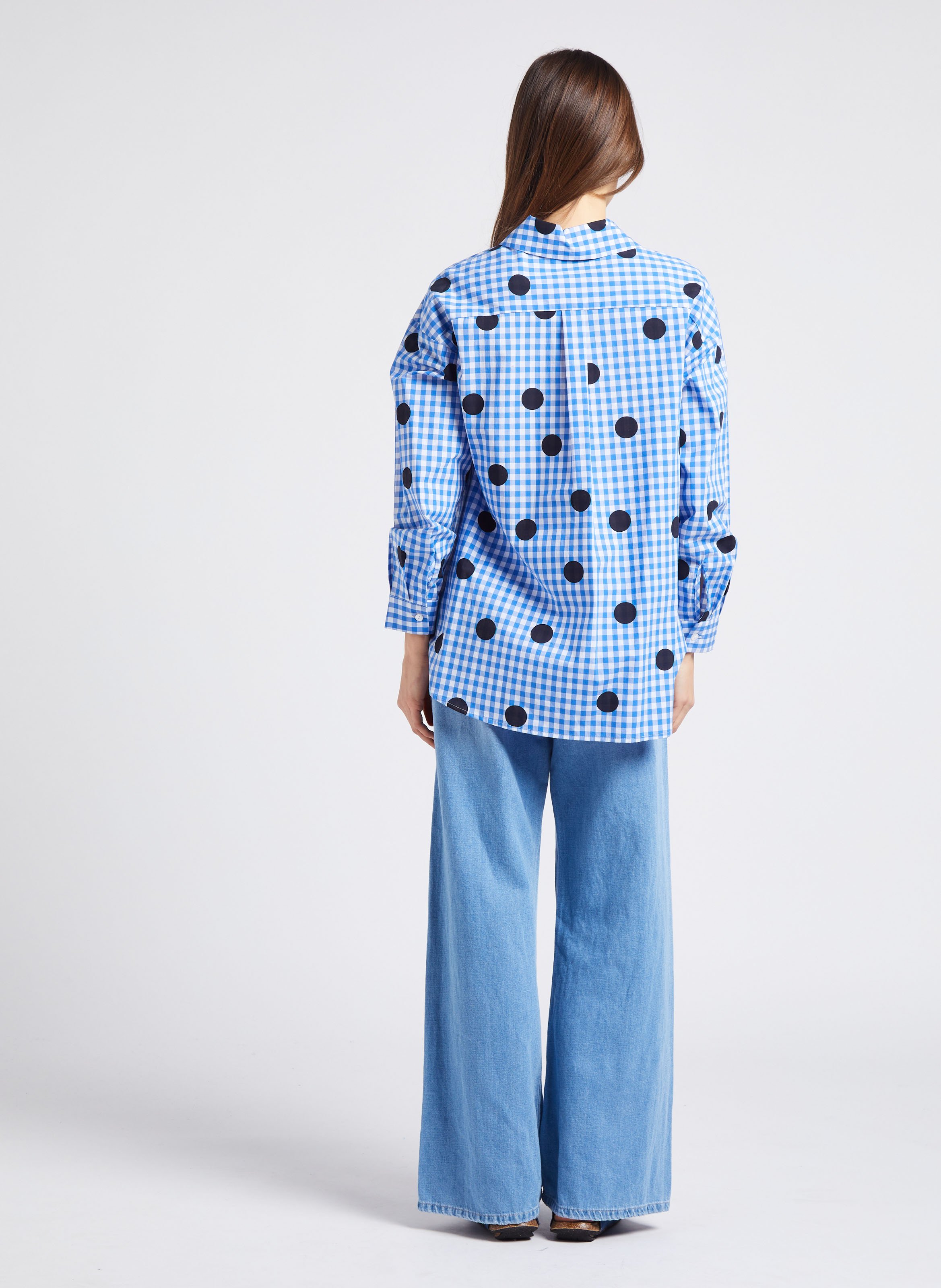 Sandales plates en tissus BOSABO Bleu