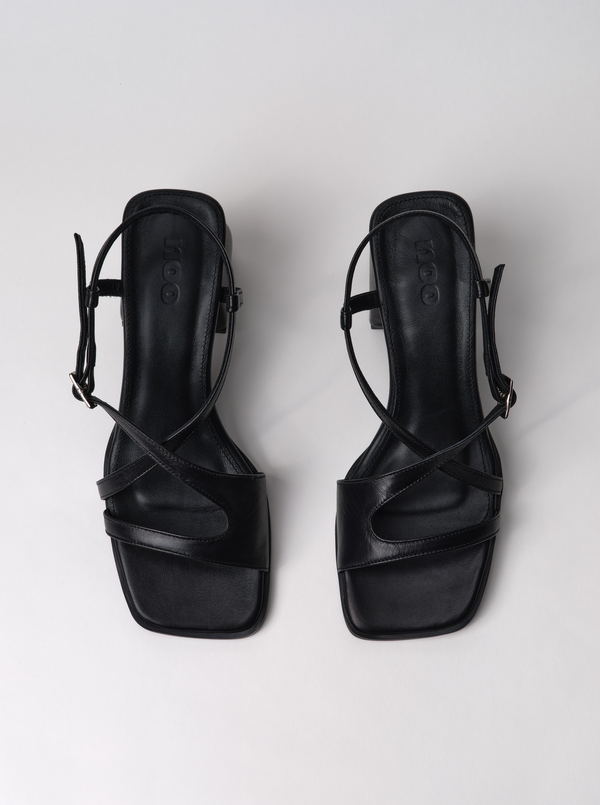 Sandales square crush black NOO Noir