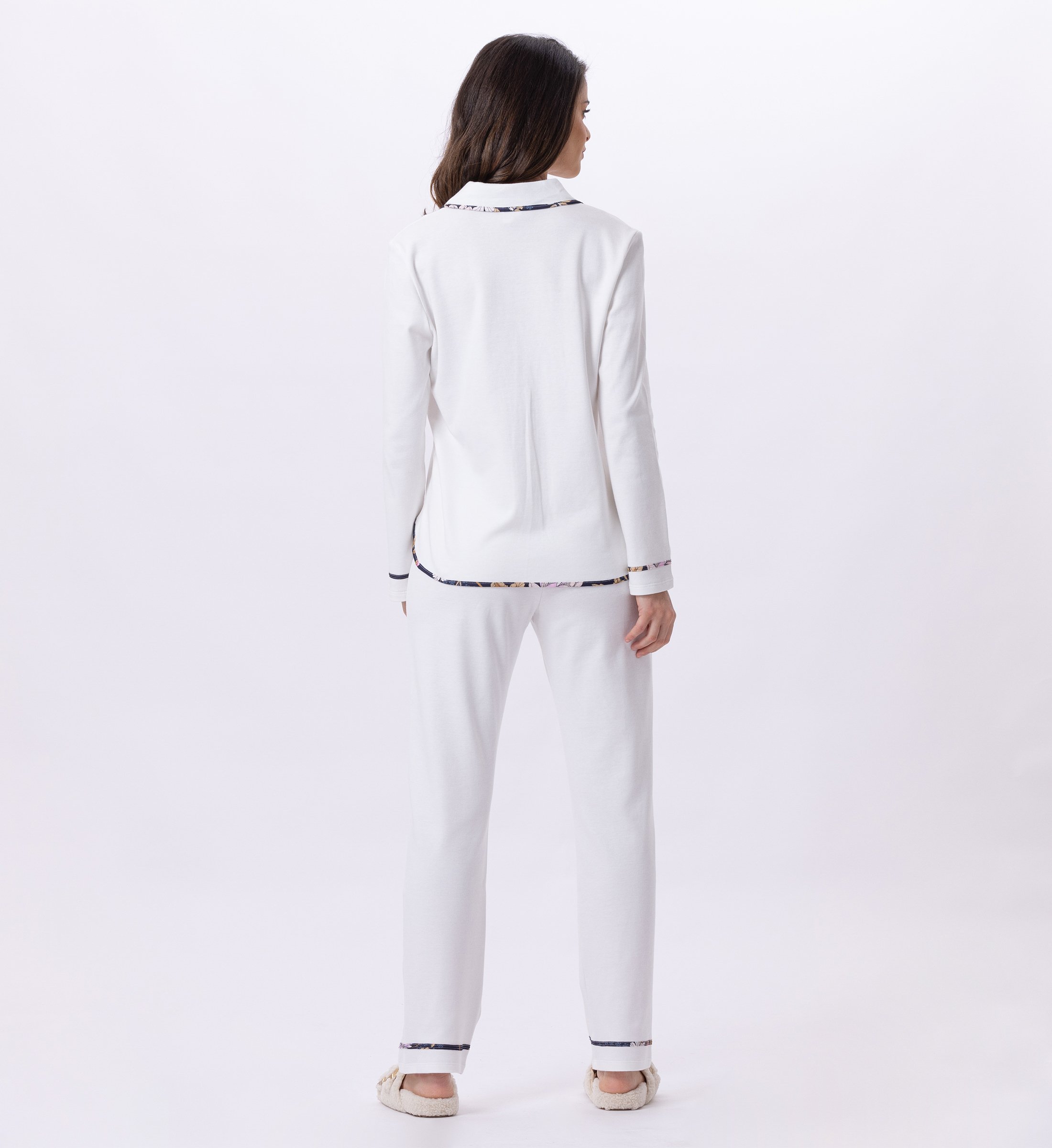 Buttoned cotton pajamas LE CHAT White