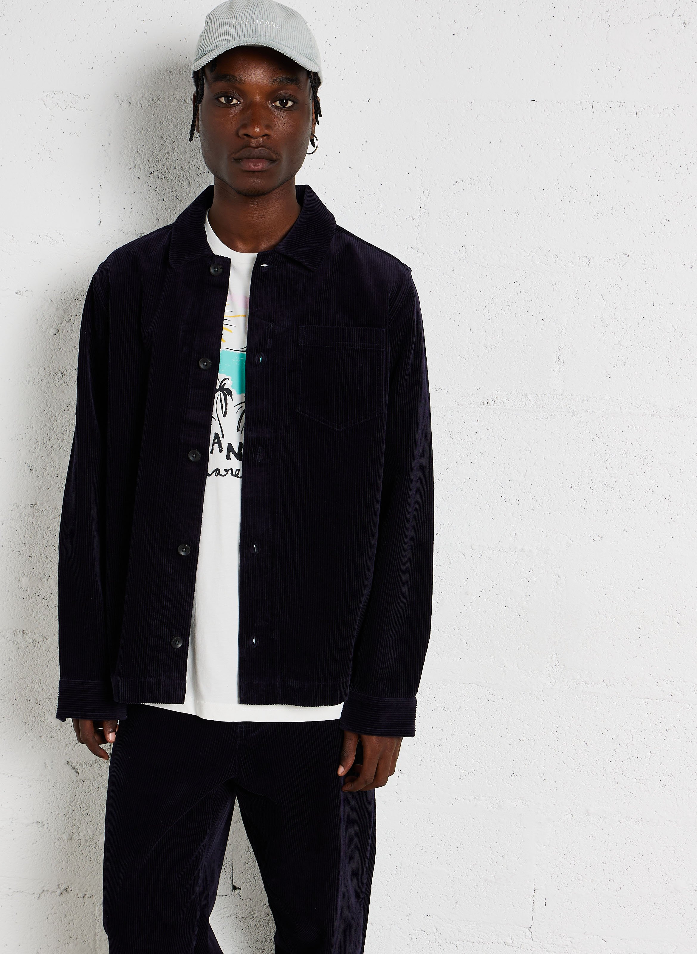 Surchemise col classique en coton LES DEUX Bleu