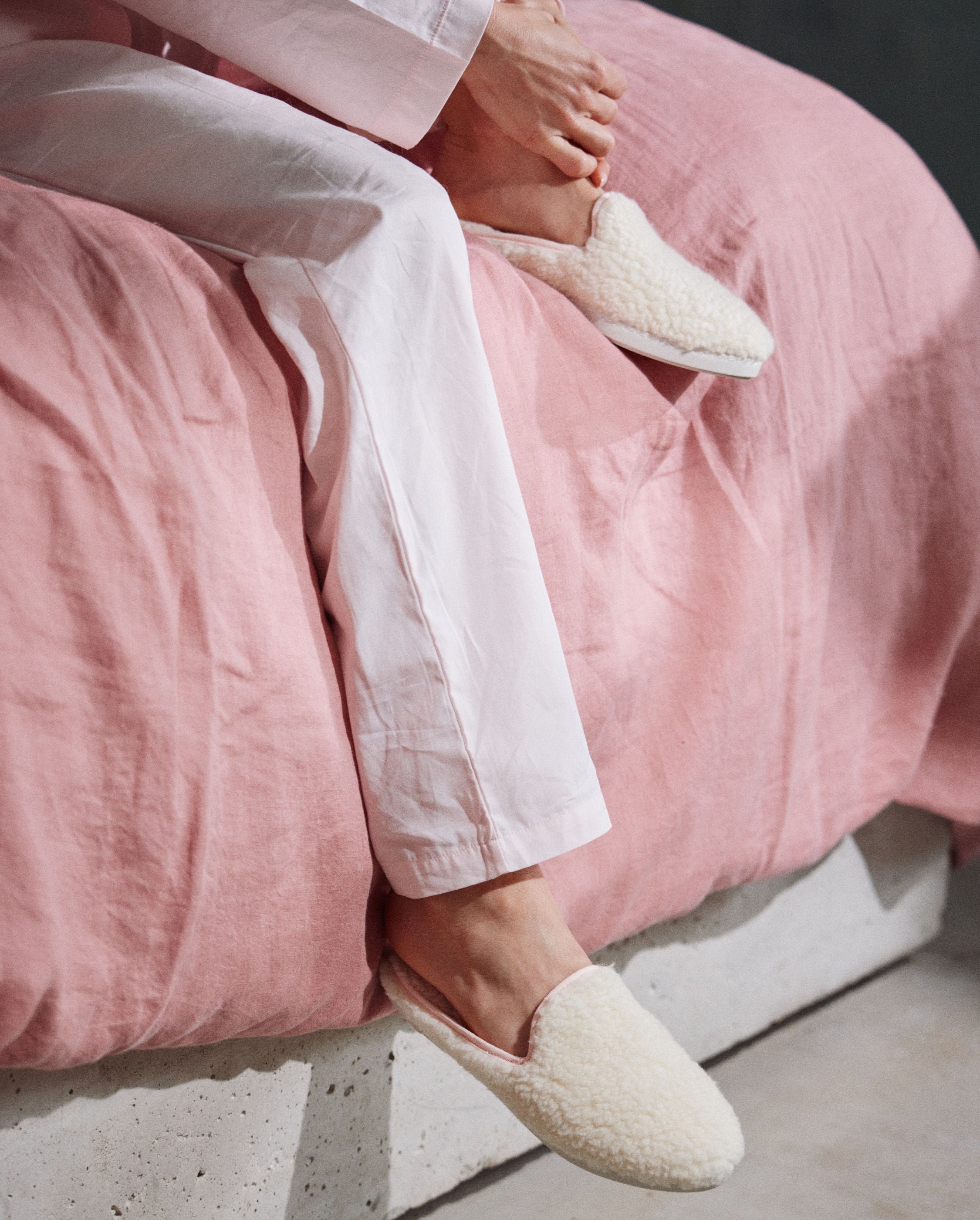 Organic cotton women's pajama pants, pink ANGARDE Pink