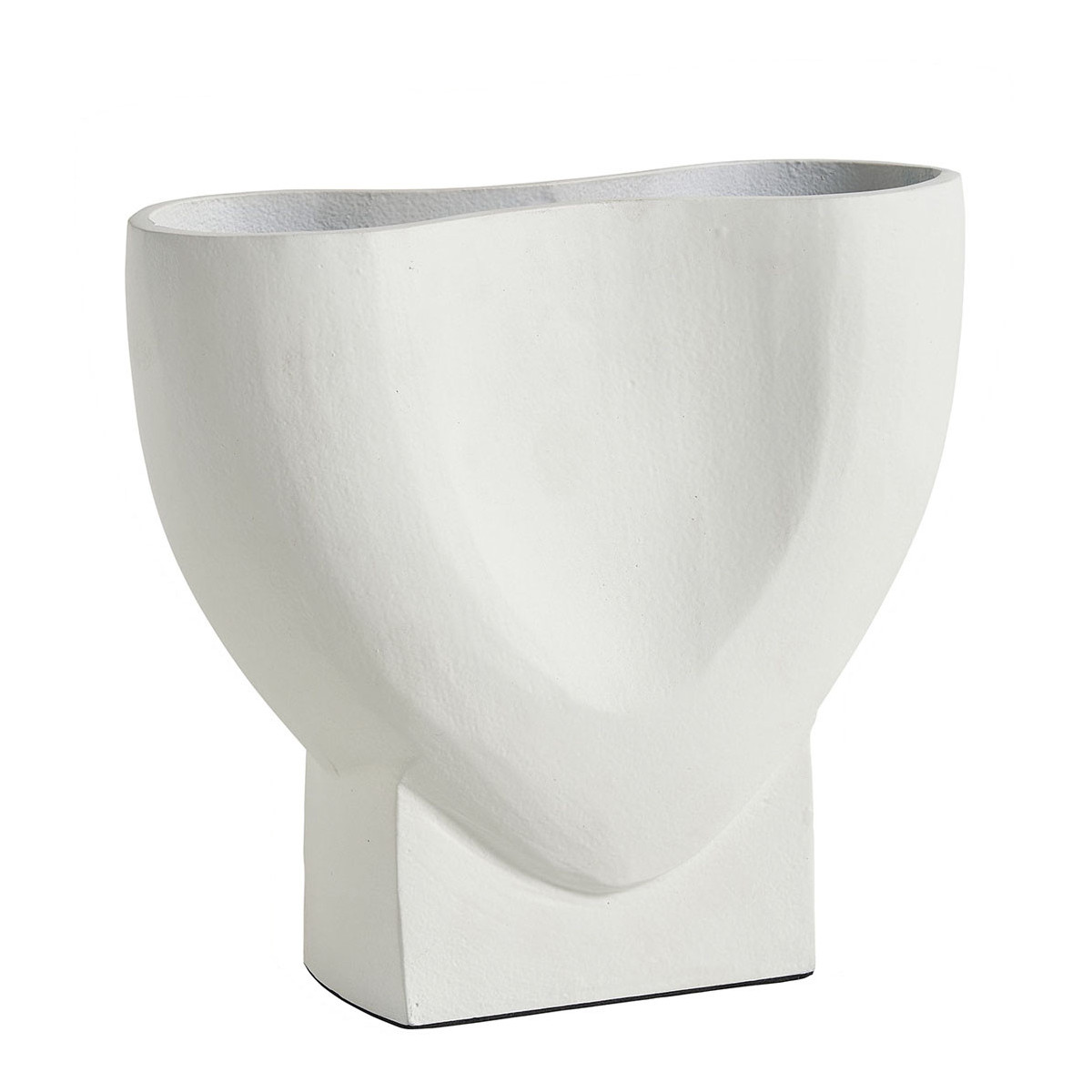 Celestial white metal vase BLANC D'IVOIRE White