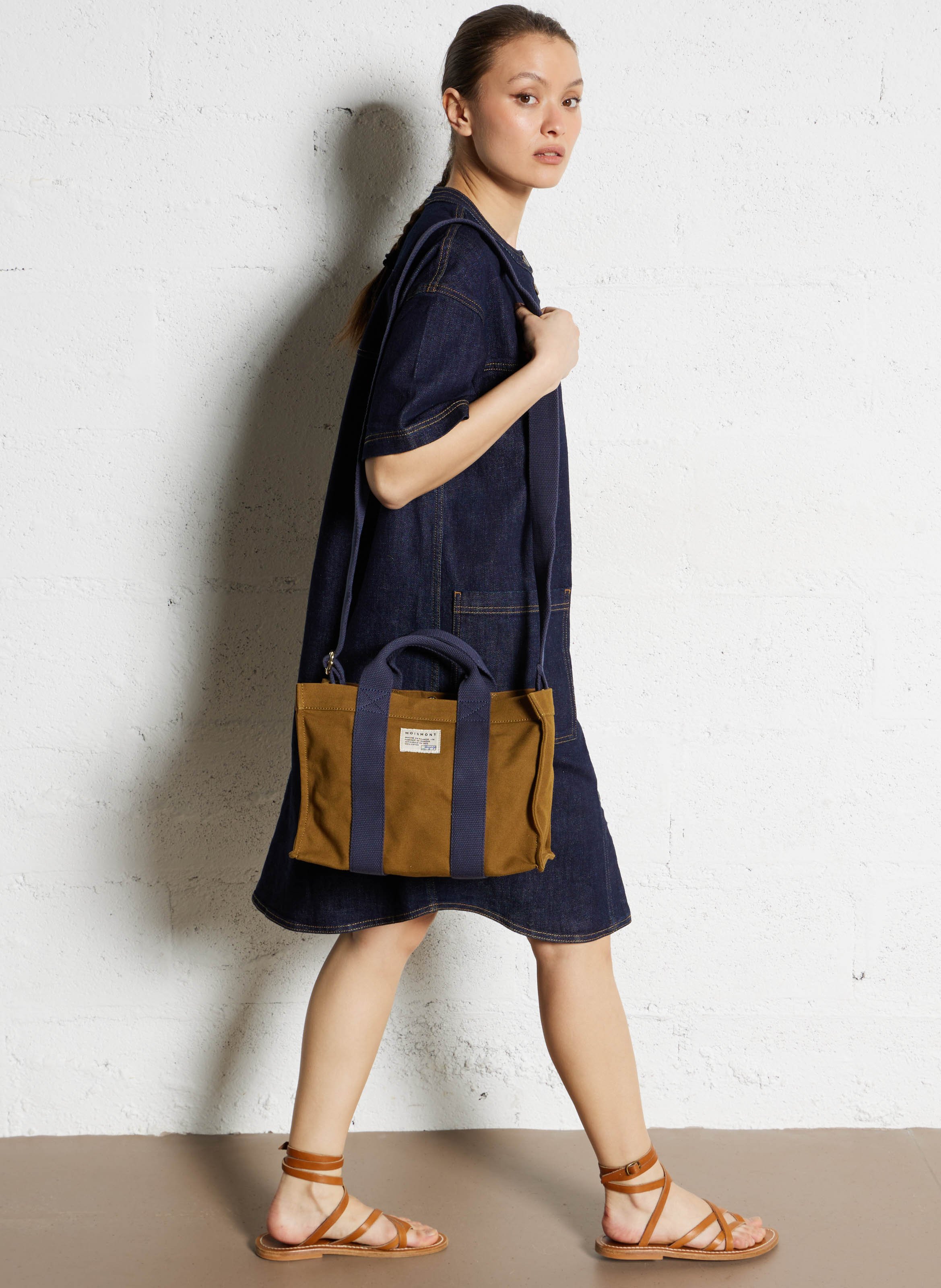 Mini cotton tote bag MOISMONT Khaki