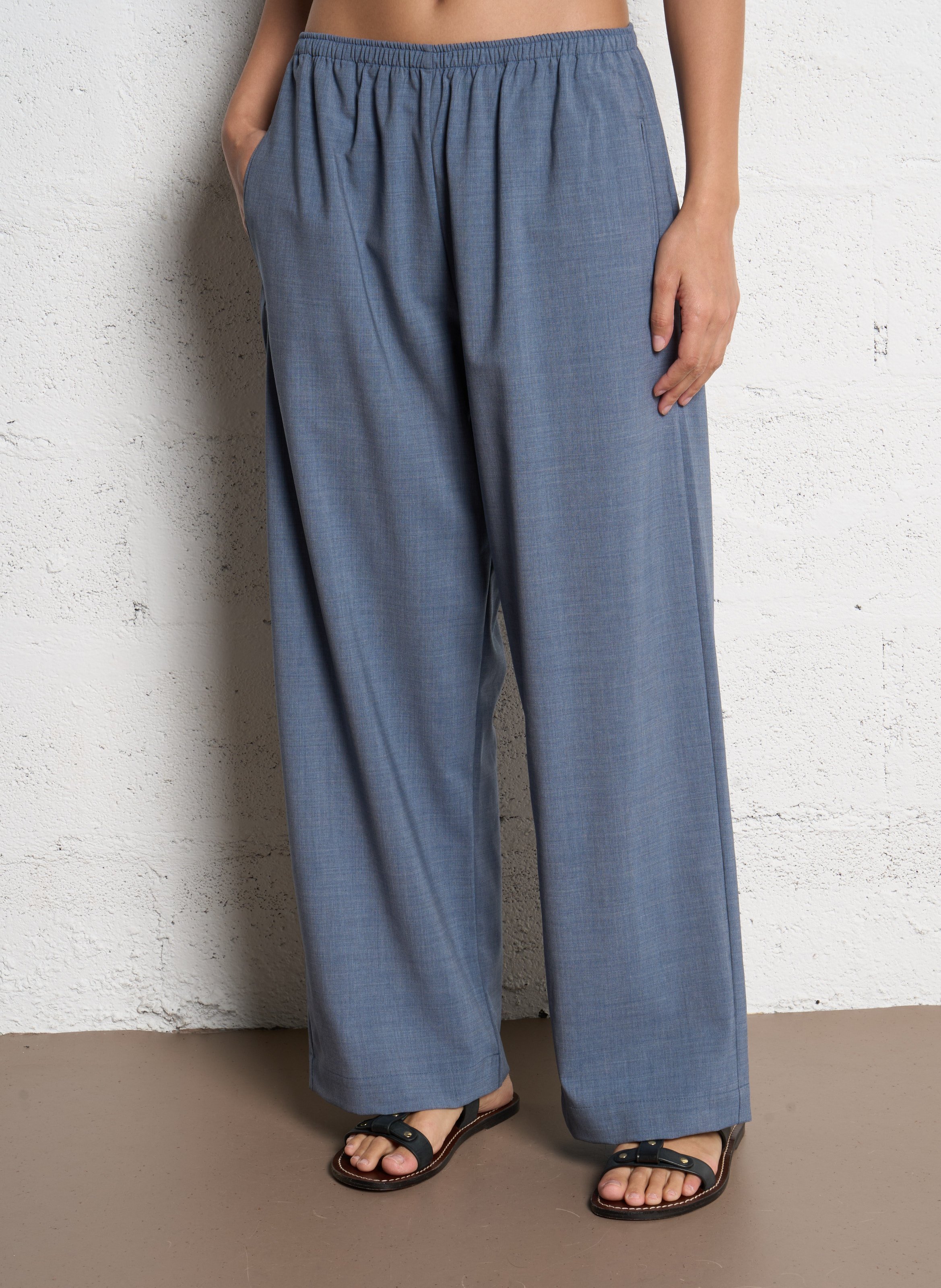 Straight wool trousers MASSCOB Blue