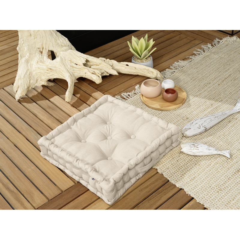 Water-repellent outdoor floor cushion L'EFFET PAPILLON Multicolored