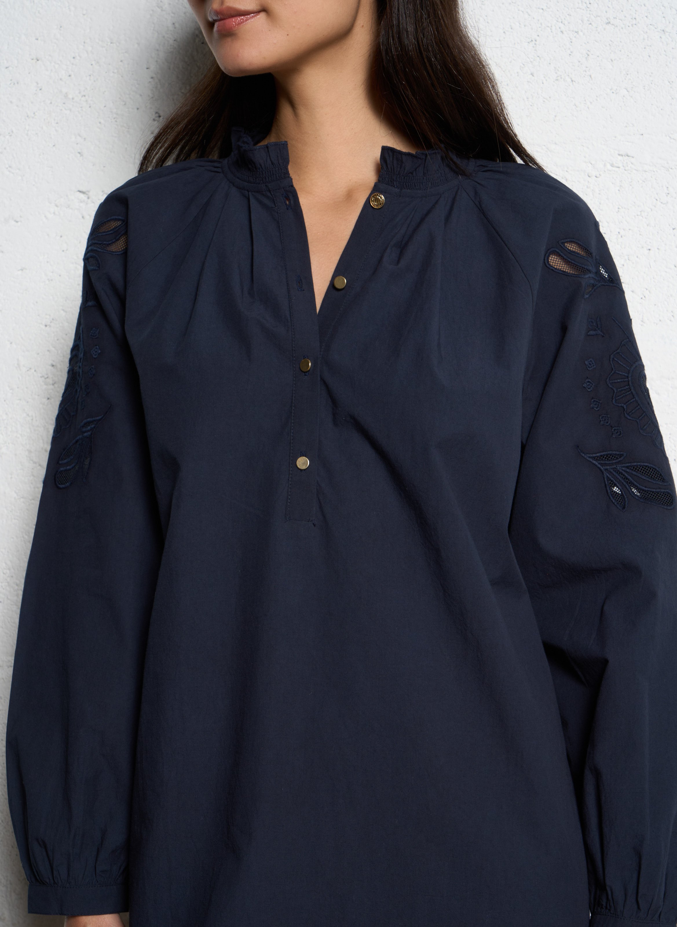 Straight cotton dress I CODE Blue