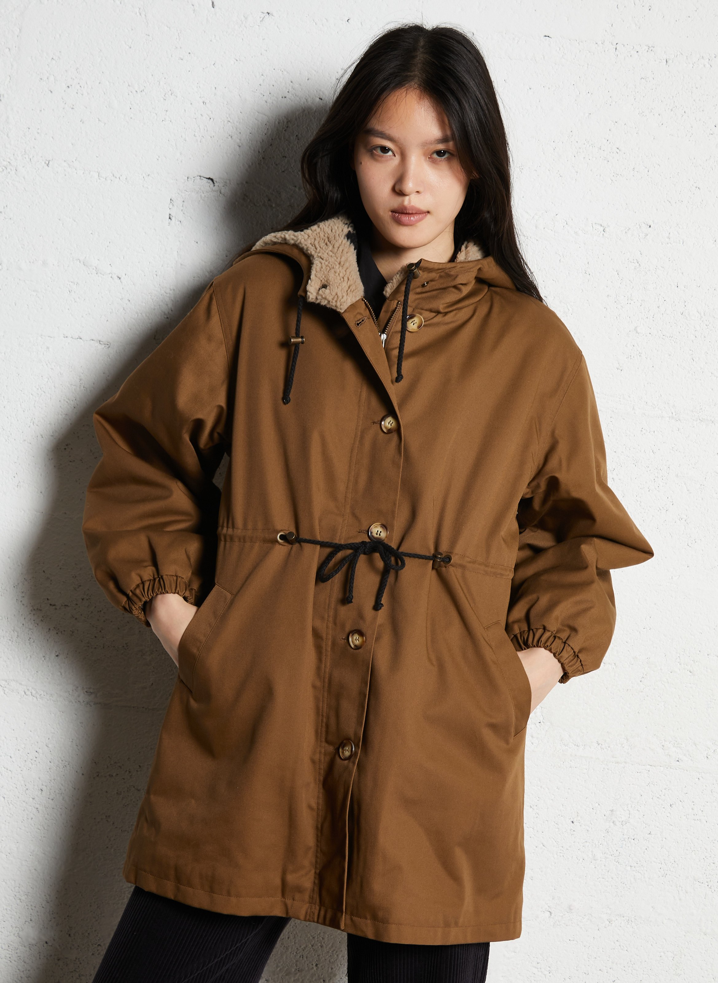 Parka col montant EMILE ET IDA Marron