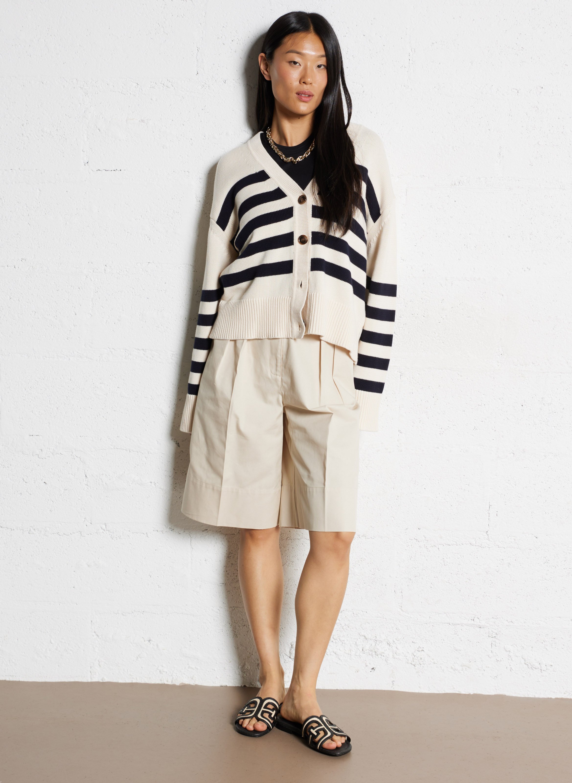 Sandales plates en raphia mélangé SAM EDELMAN Multicolore