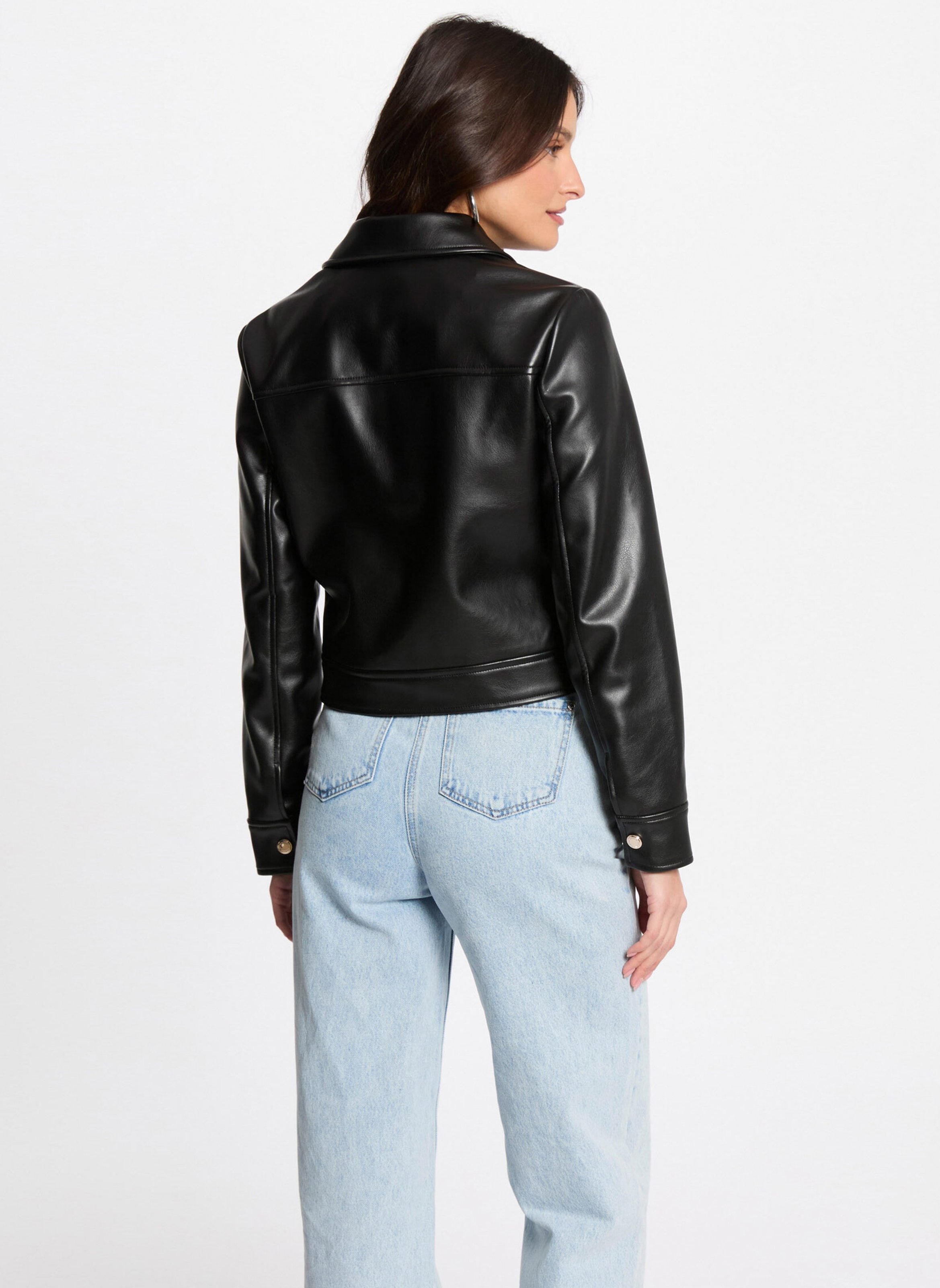 Kort jack met klassieke kraag MORGAN Zwart