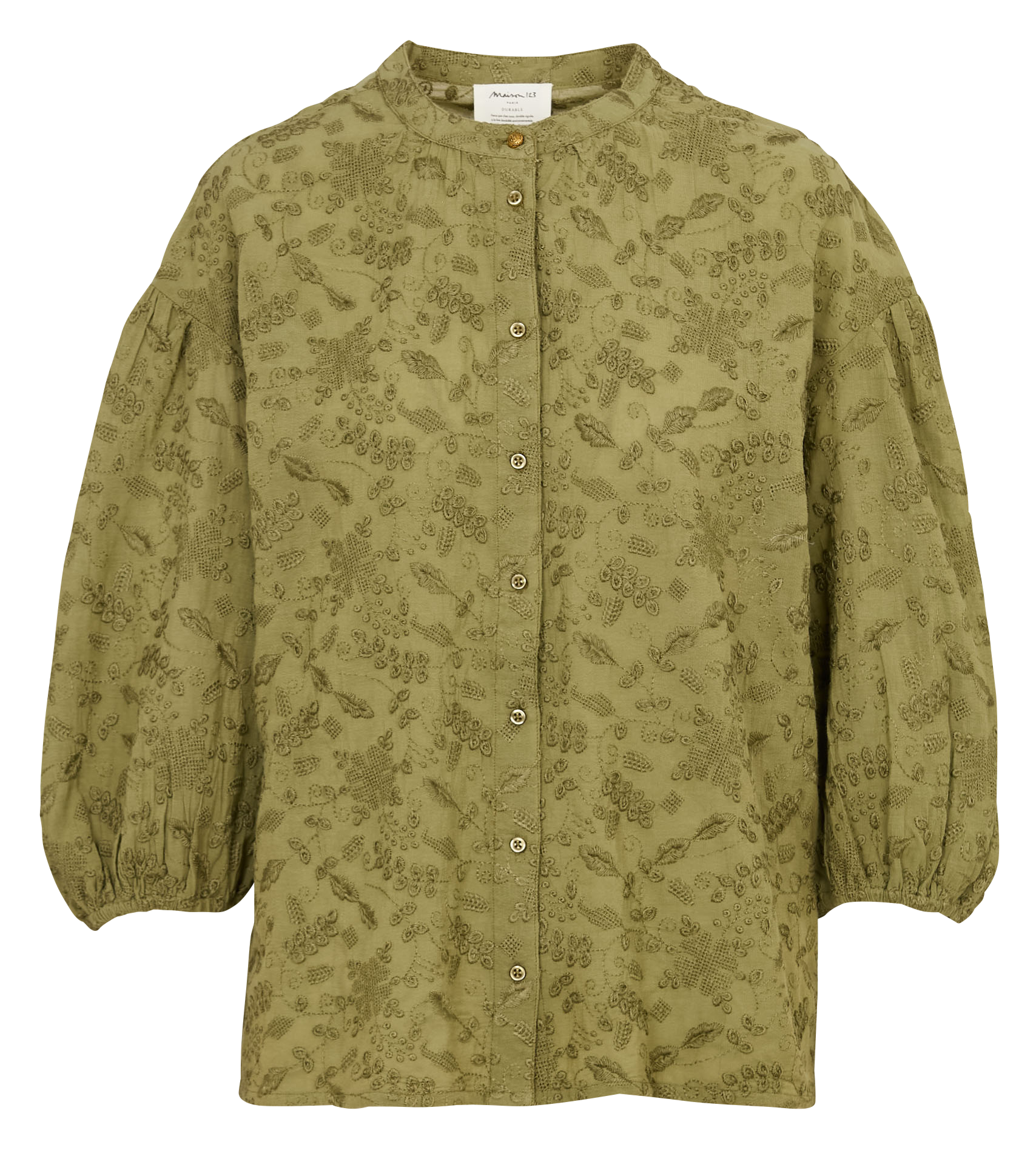Chemise ample col mao  MAISON 123 Kaki