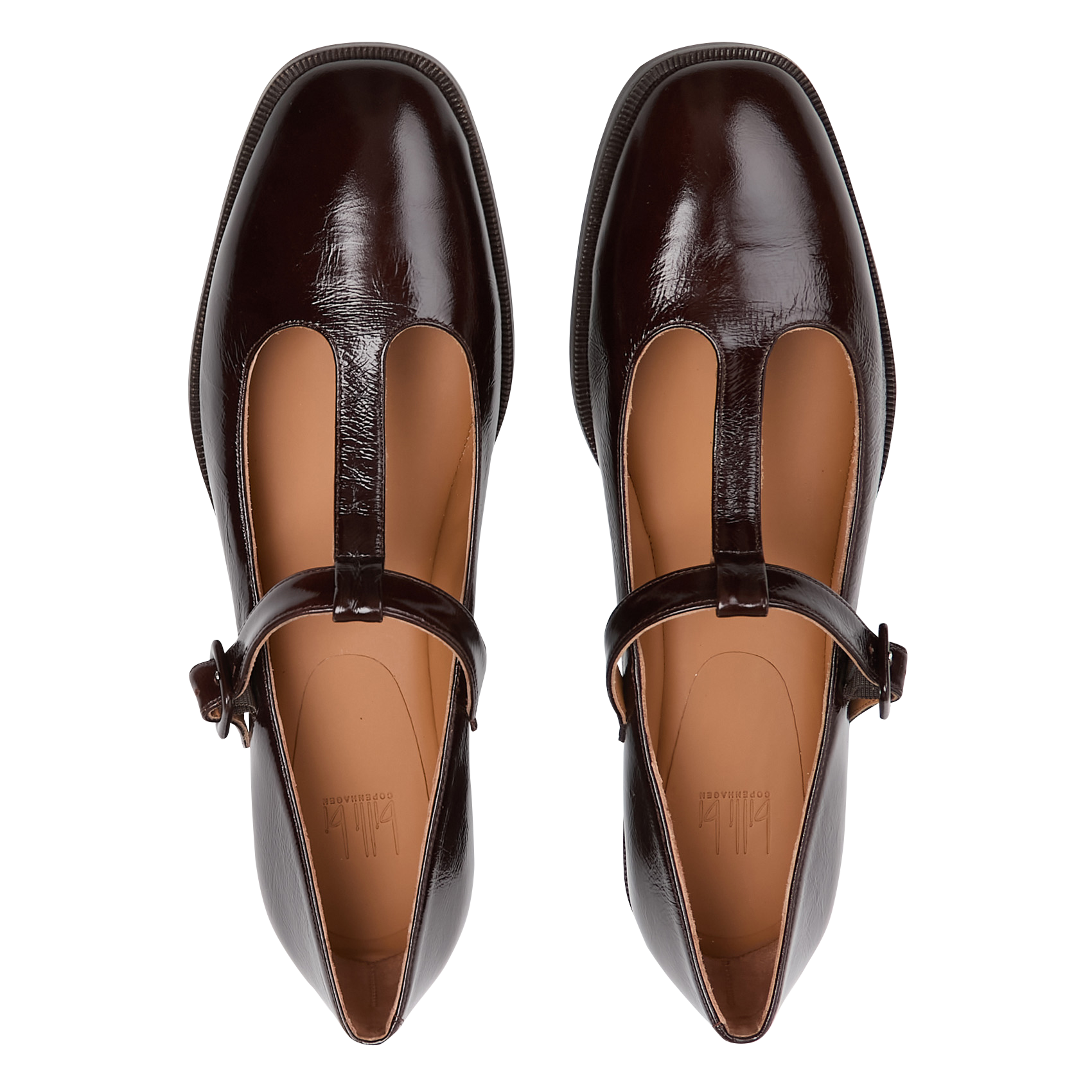Ballerines en cuir Marron