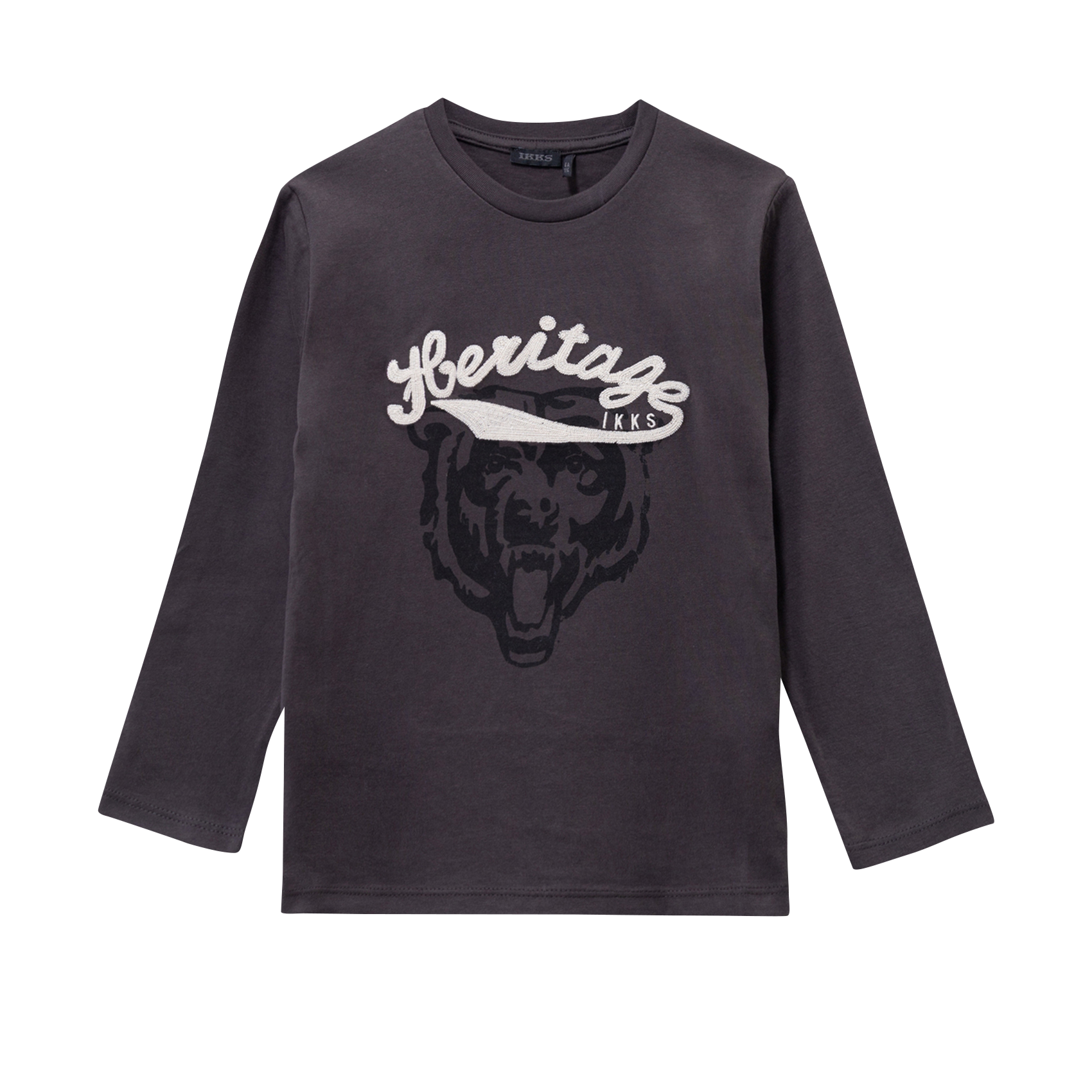 Baumwoll-Pullover mit Rundhalsausschnitt IKKS JUNIOR Grau