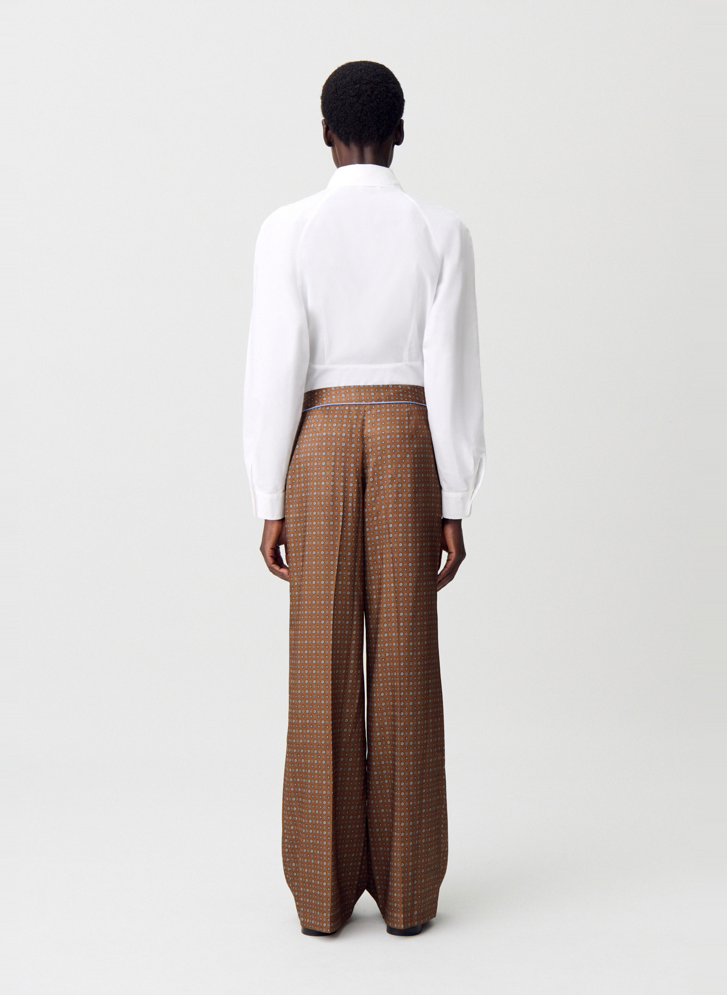 Flared printed pants CLAUDIE PIERLOT Brown