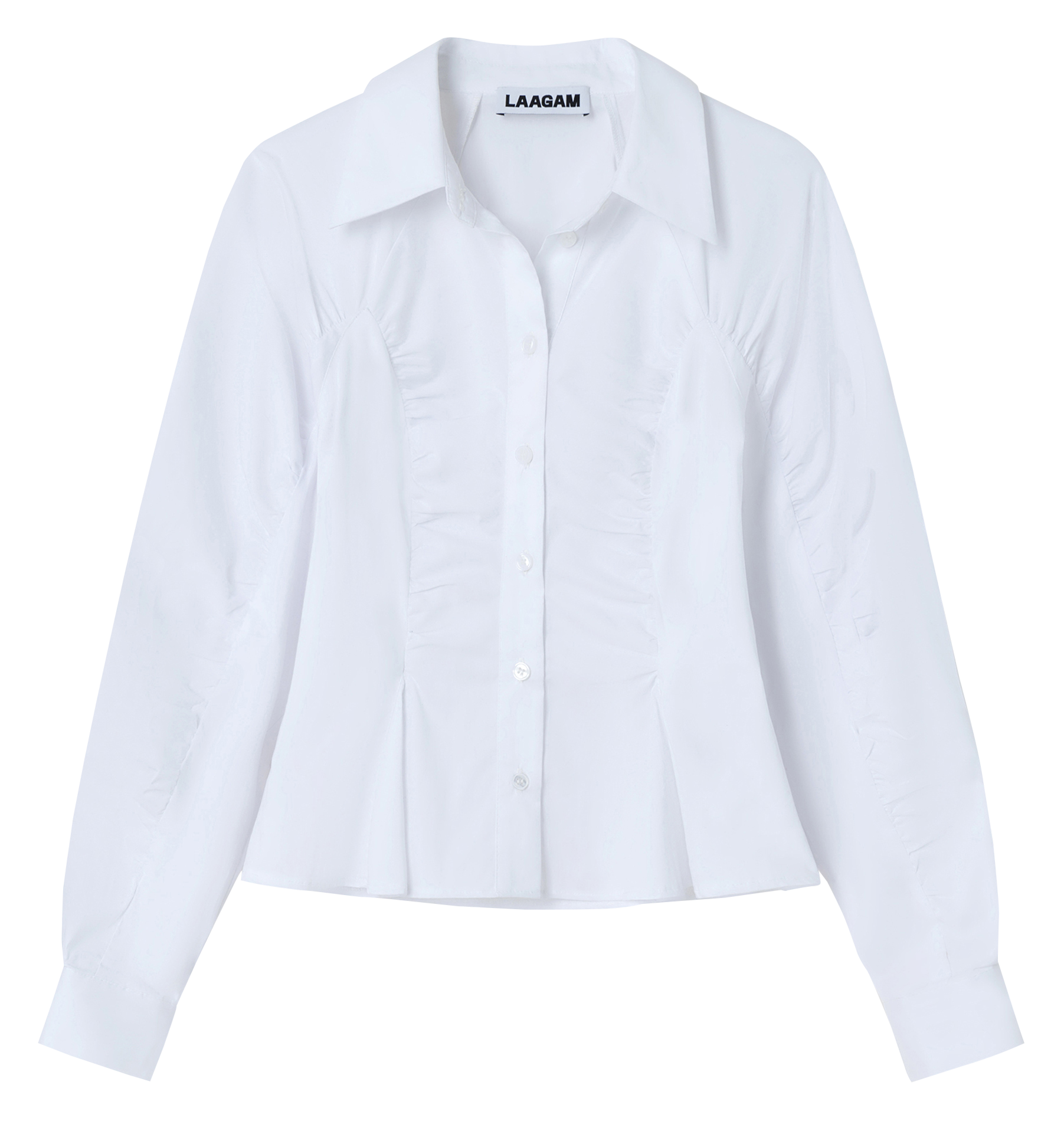 Cotton and linen shirt with classic collar LAAGAM White