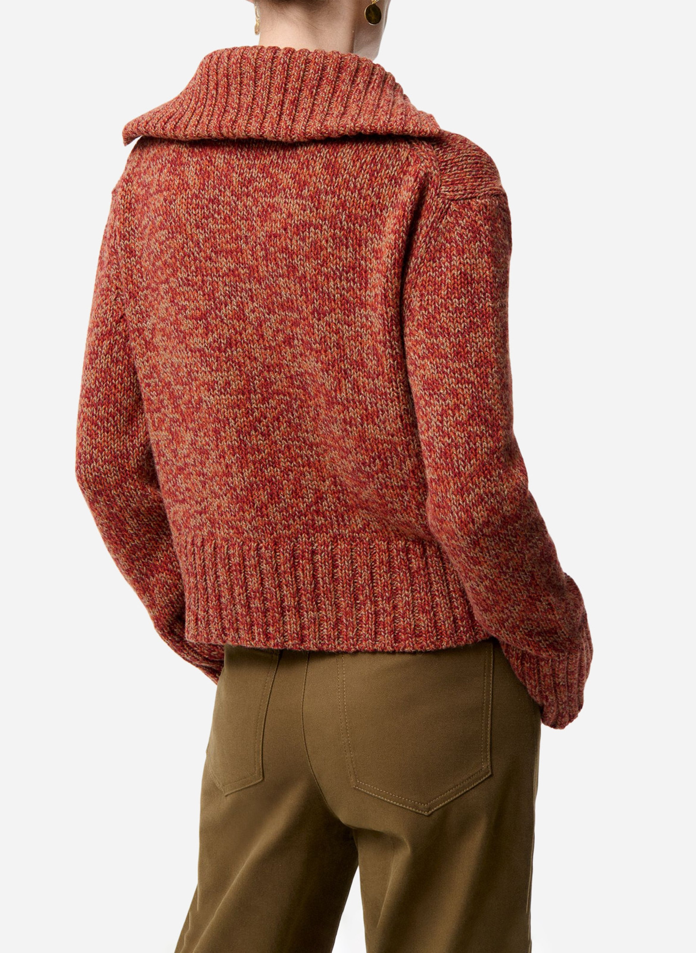 Flecked wool polo sweater VANESSA BRUNO Red