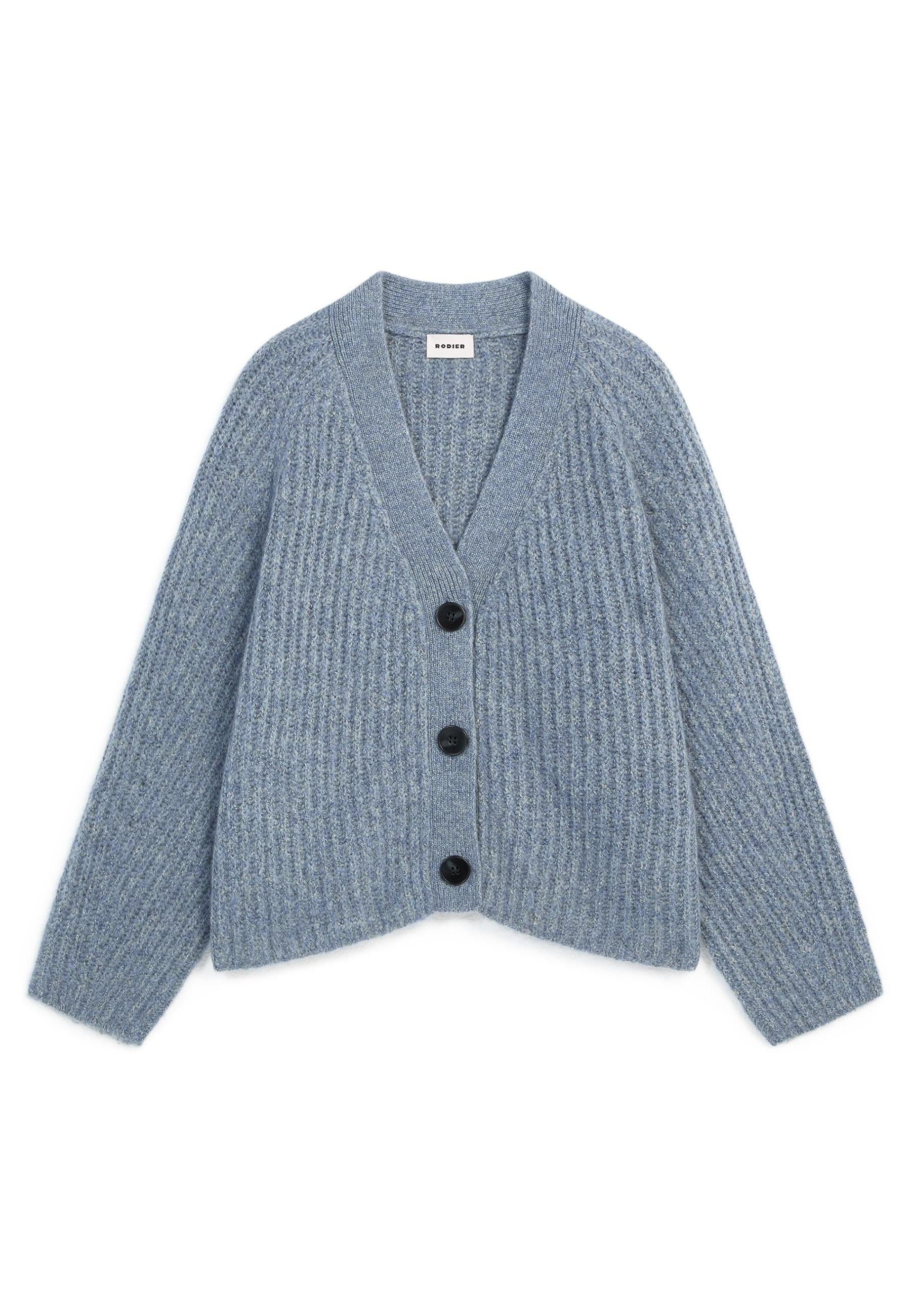 Oversized chunky knit vest RODIER Blue