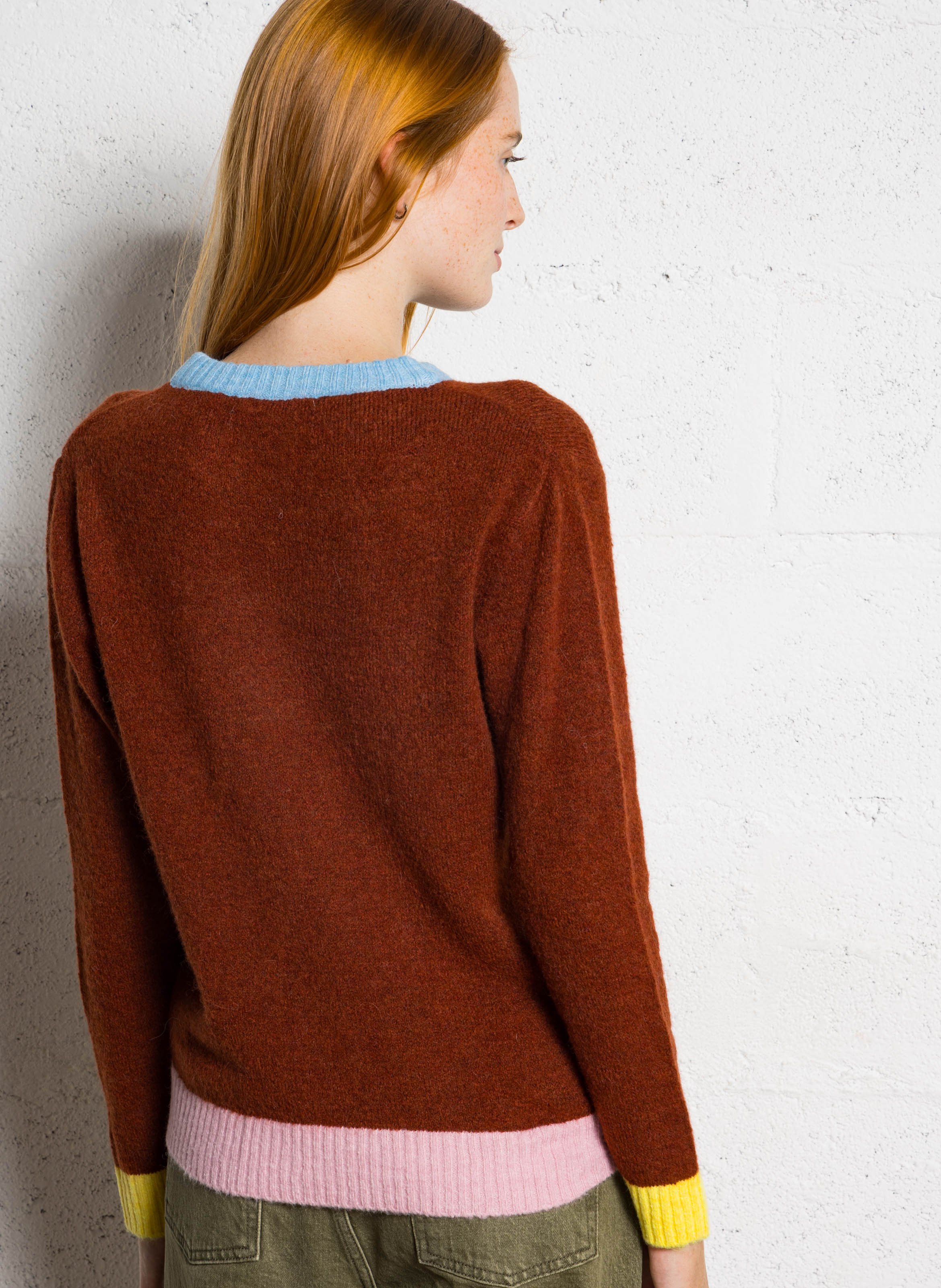 Pull droit col rond DR BLOOM Violet