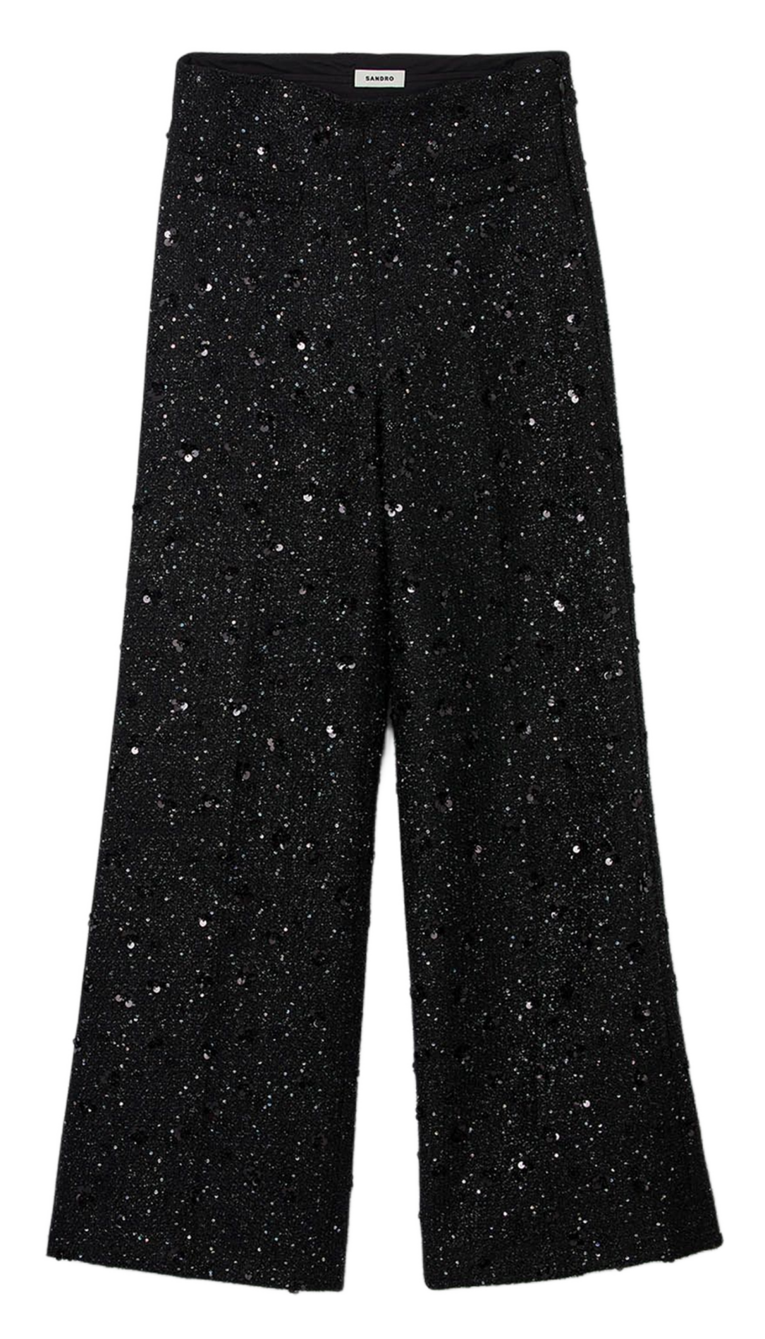 Flared sequin pants SANDRO Black