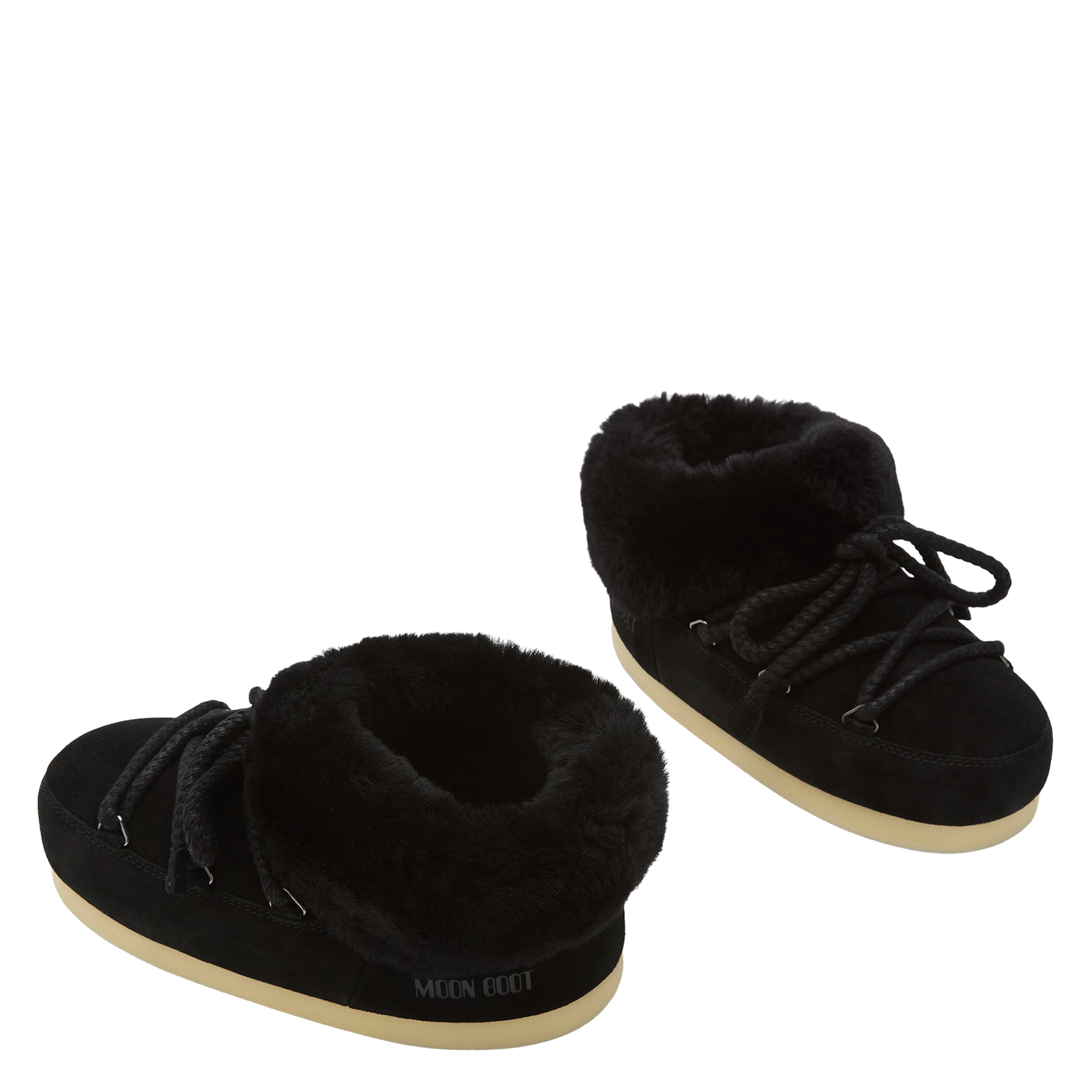 Mules en cuir mélangé MOON BOOT Noir